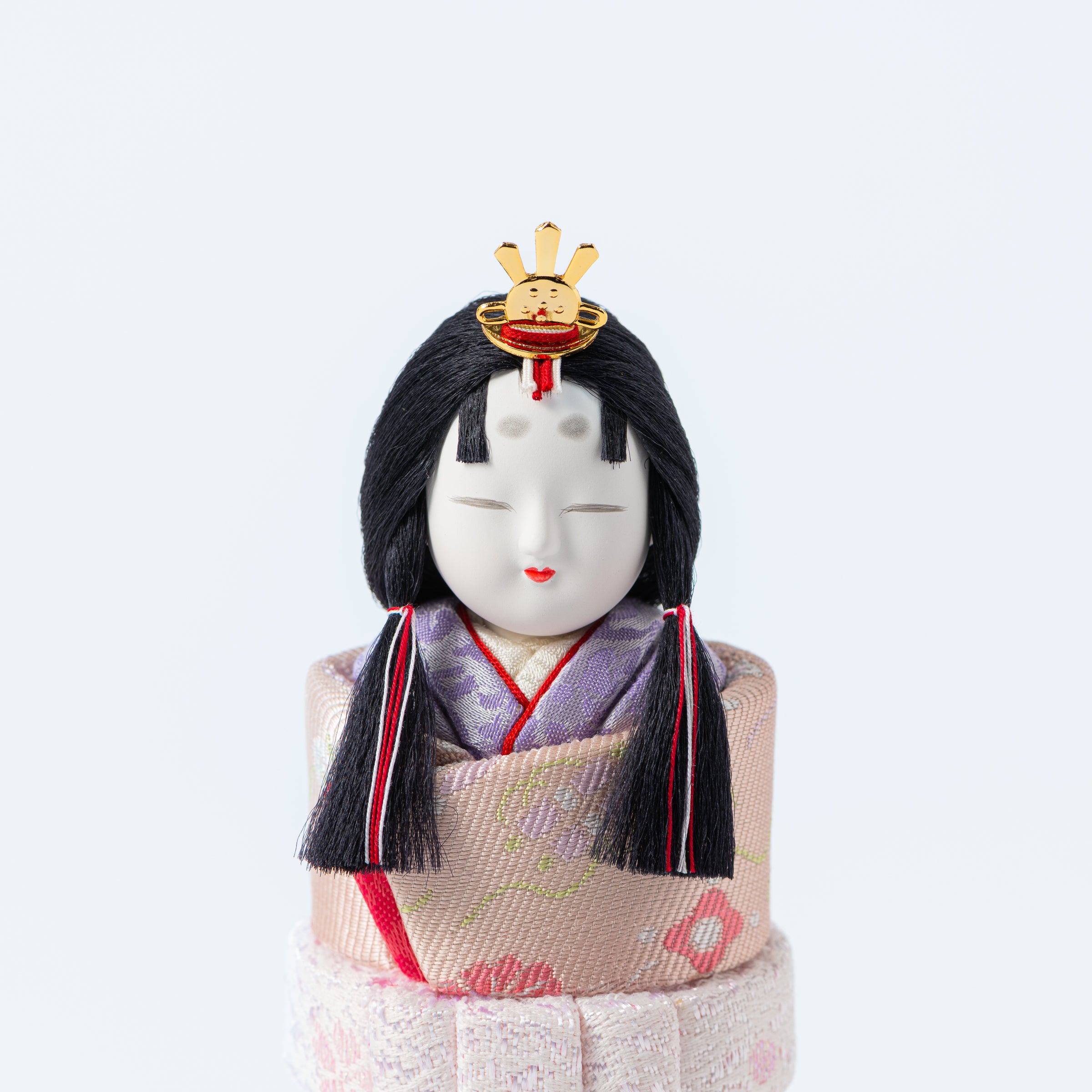 Standing Hina Dolls with Maki-e Plum Blossom Screen