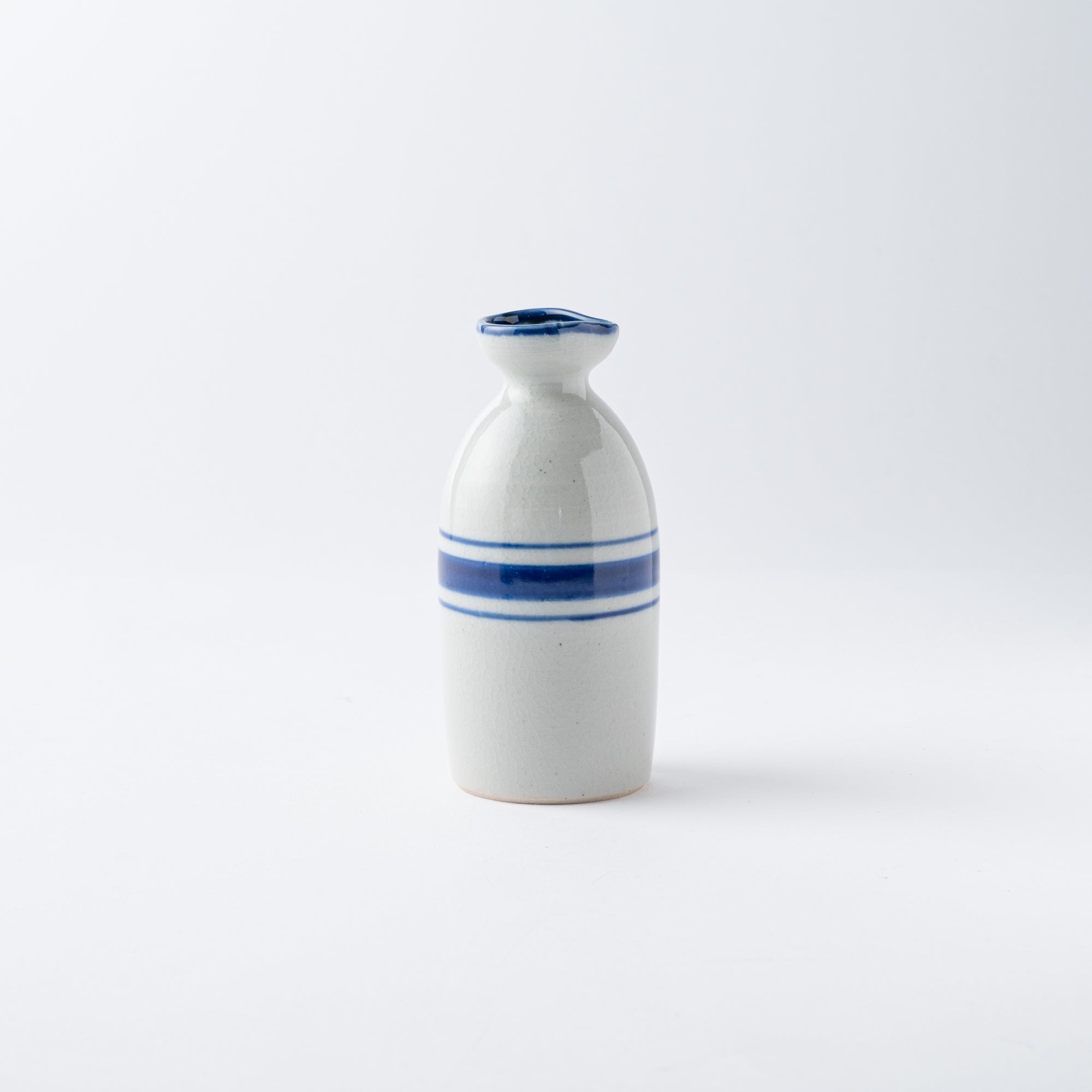 Blue Brush Rim Sake Carafe