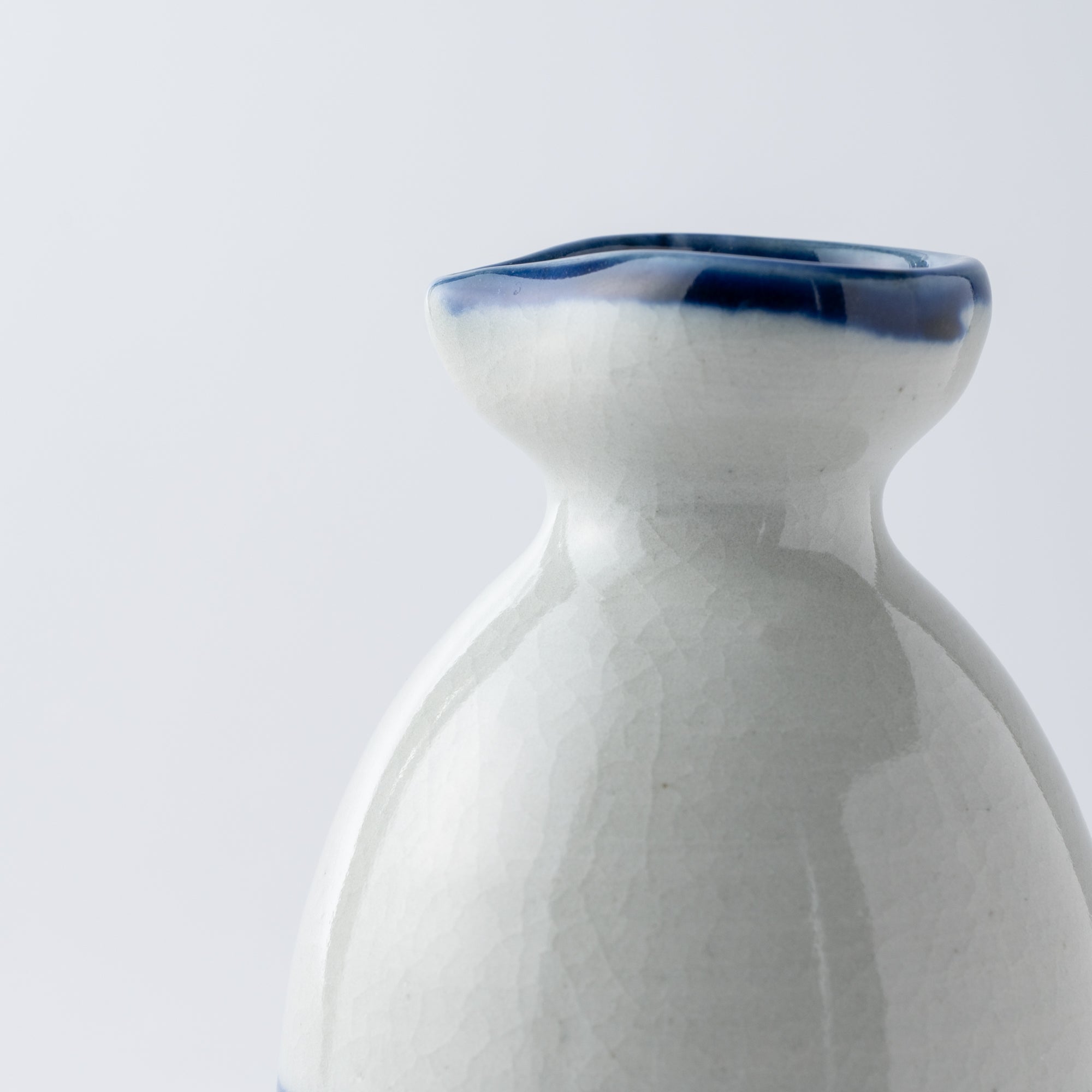 Blue Brush Rim Sake Carafe