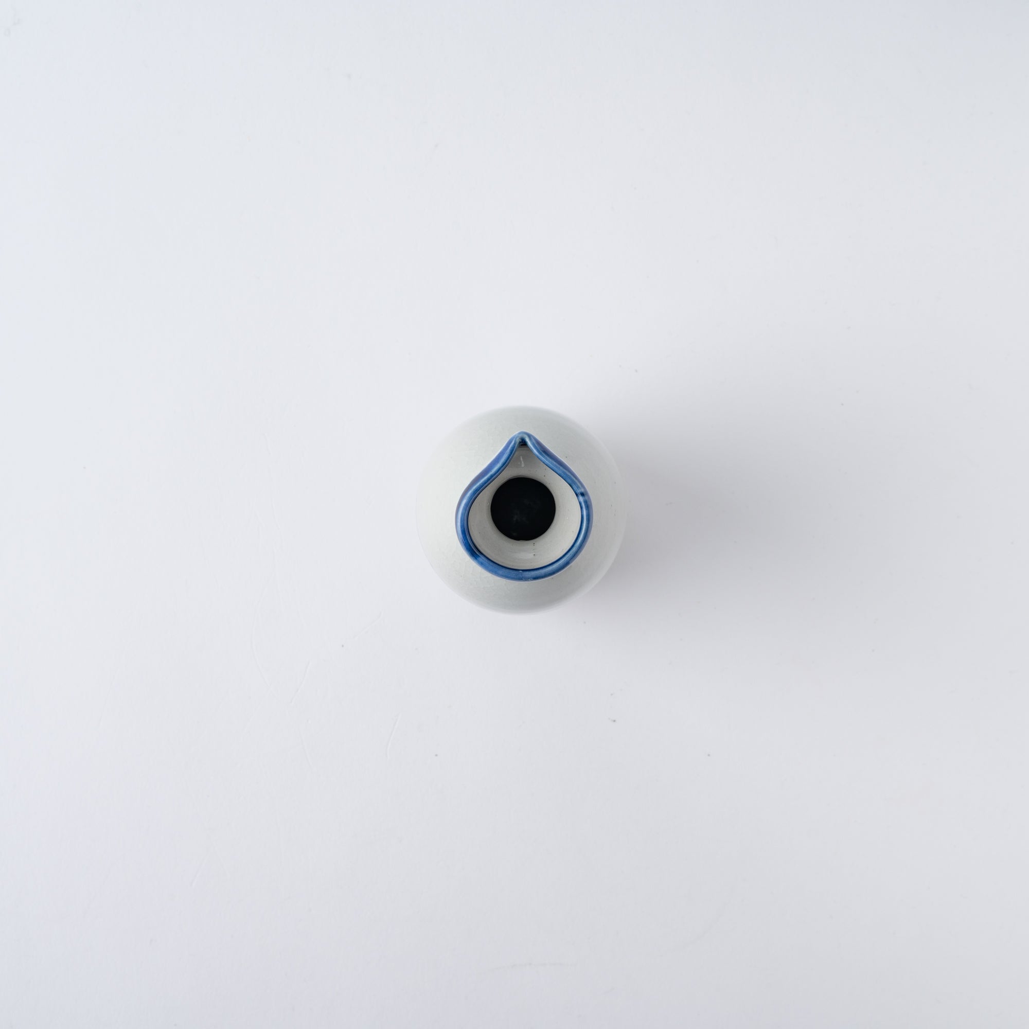 Blue Brush Rim Sake Carafe