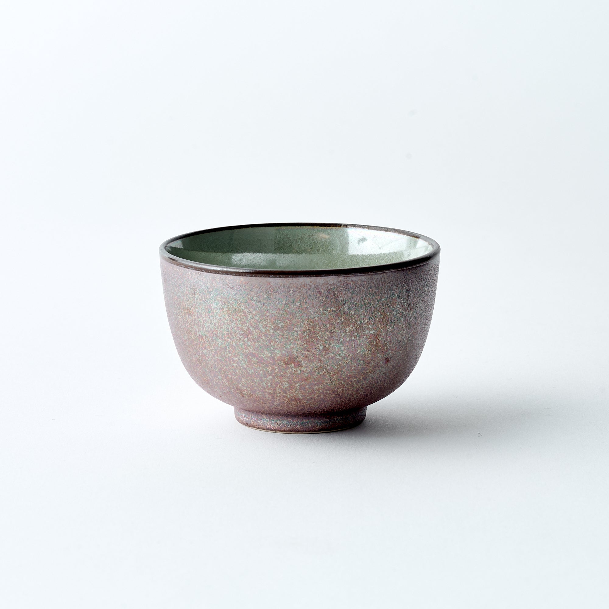 Green Crystalline Glazed Japanese Teacup