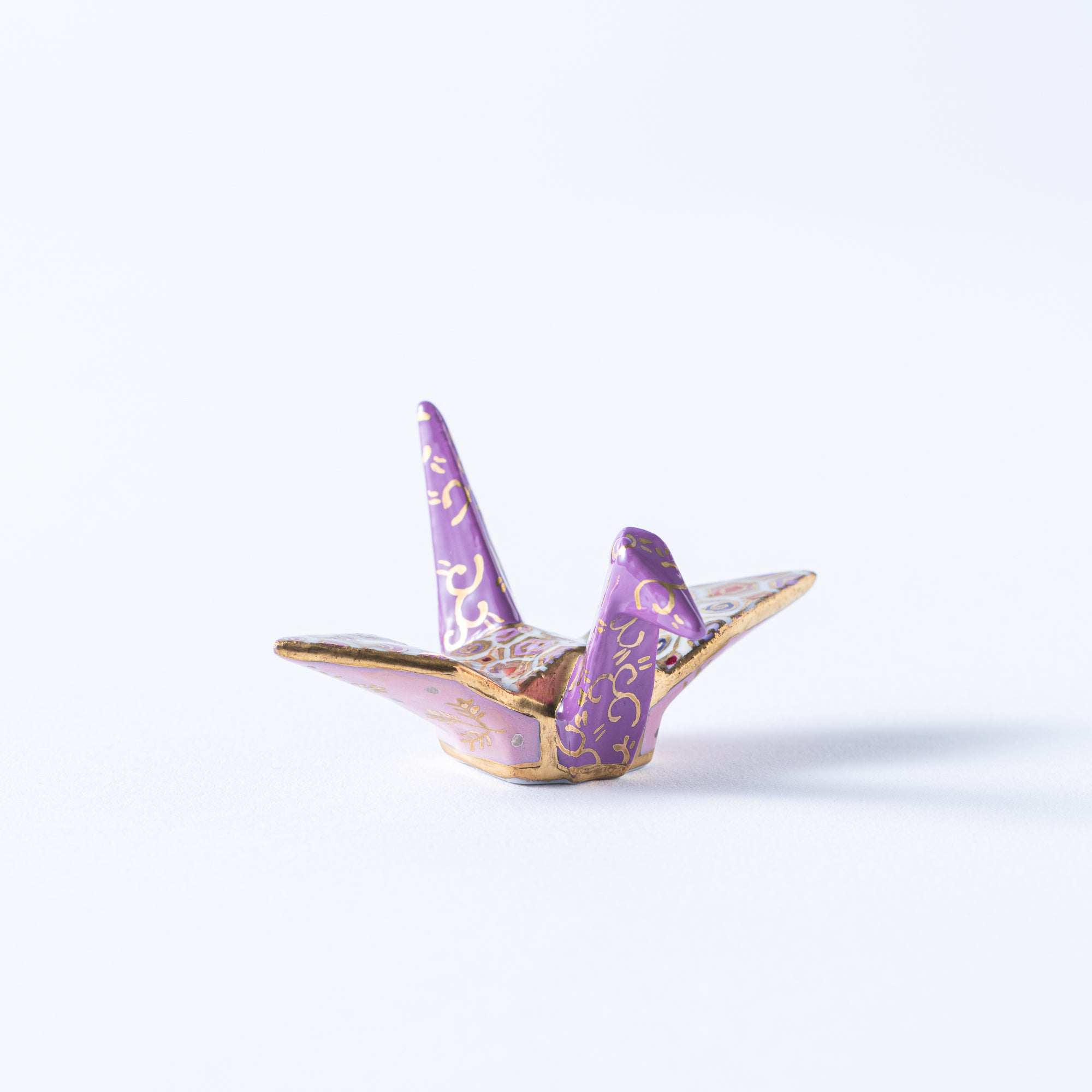 Swirling Lilac Crane Ornament