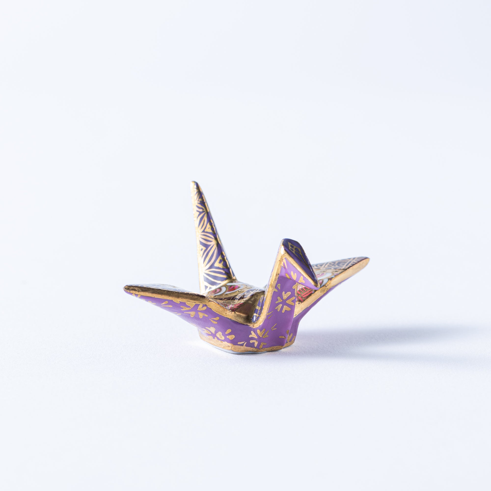 Purple Sunset Crane Ornament