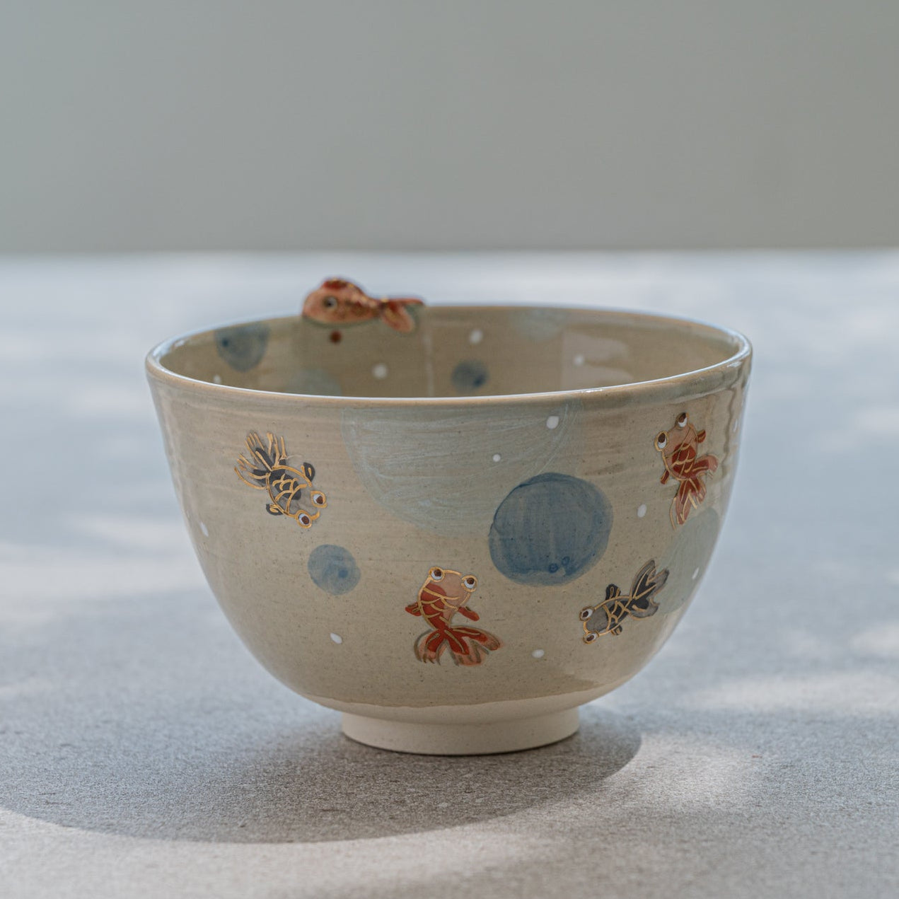 Bubbly Goldfish Matcha Bowl