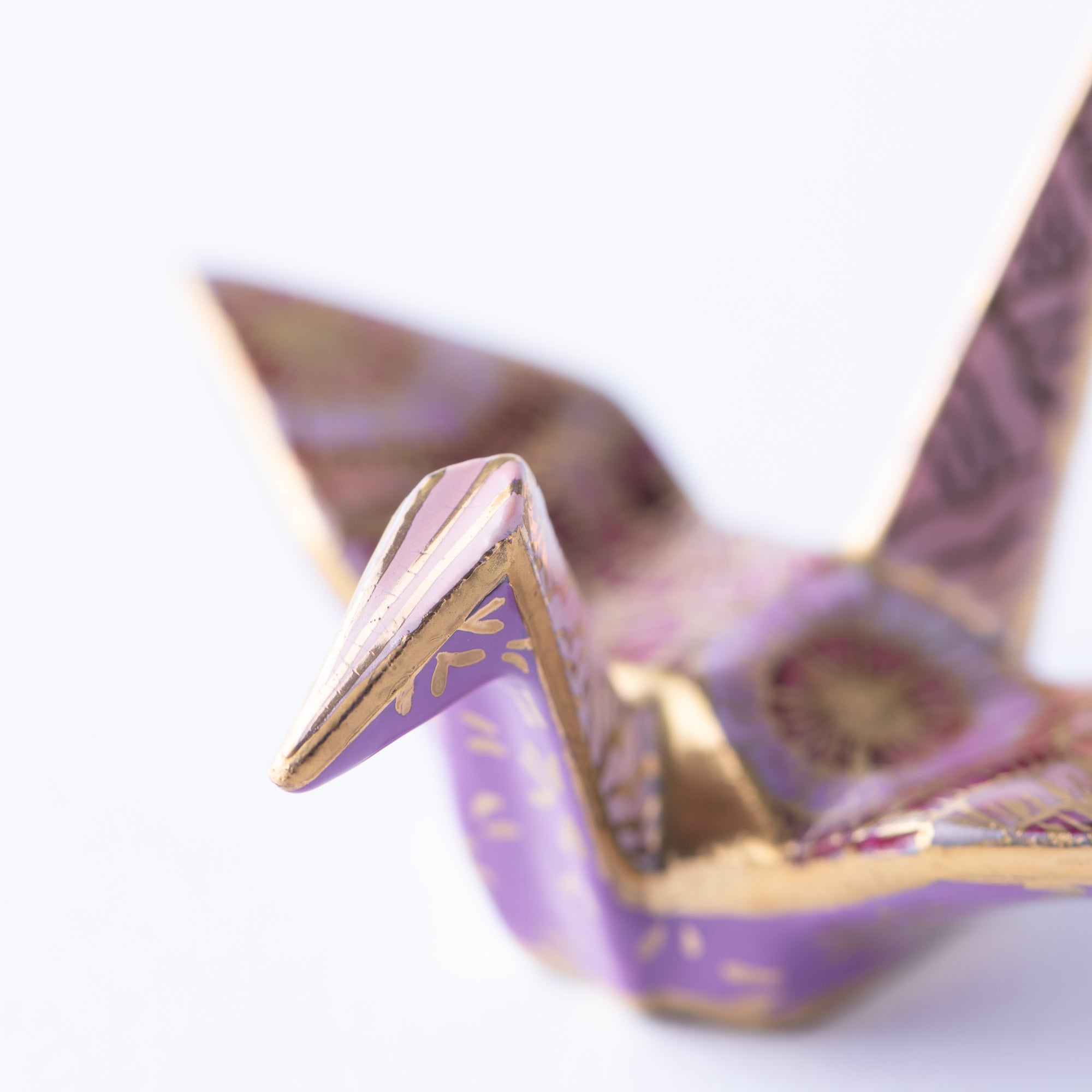 Pink Flower Crane Ornament