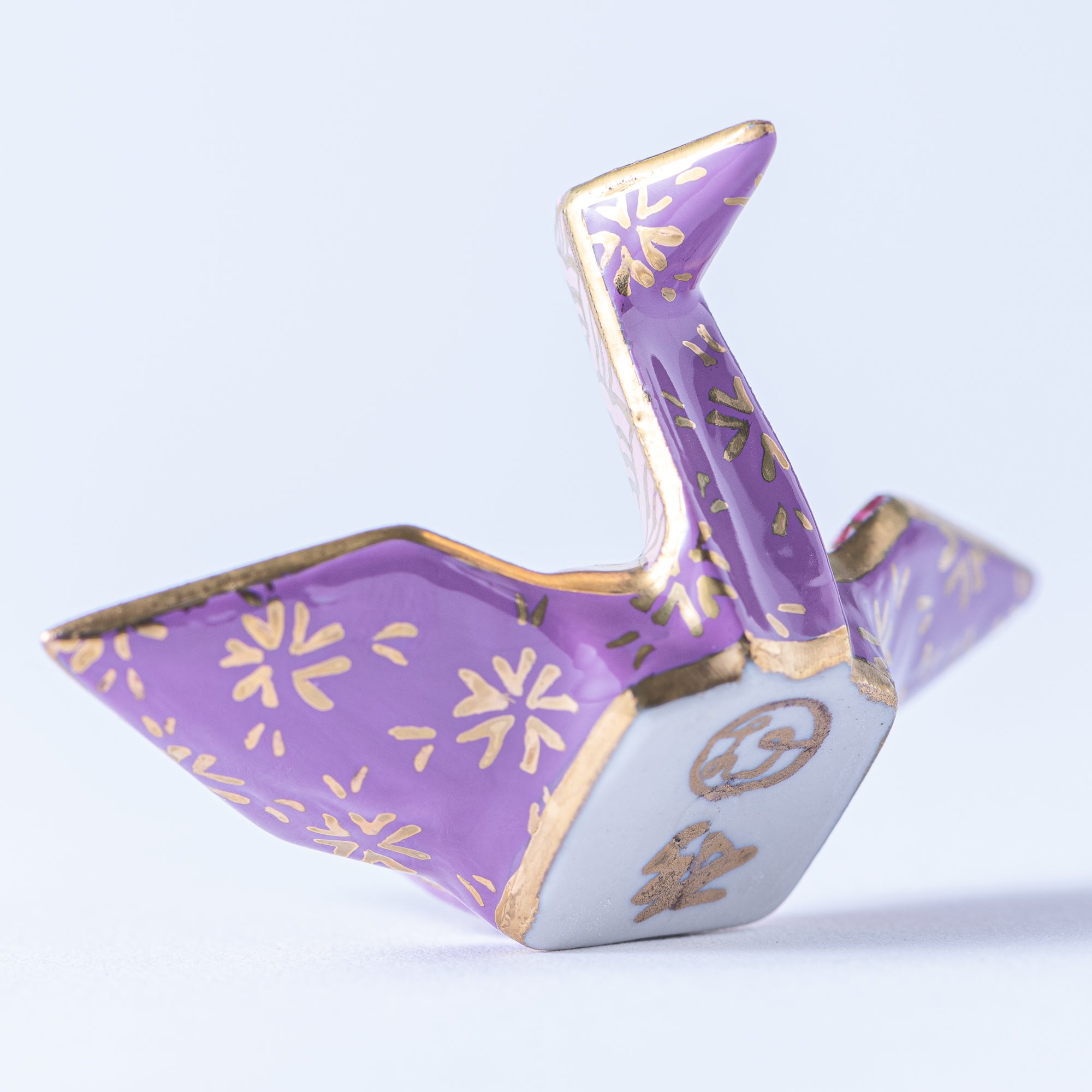 Pink Flower Crane Ornament