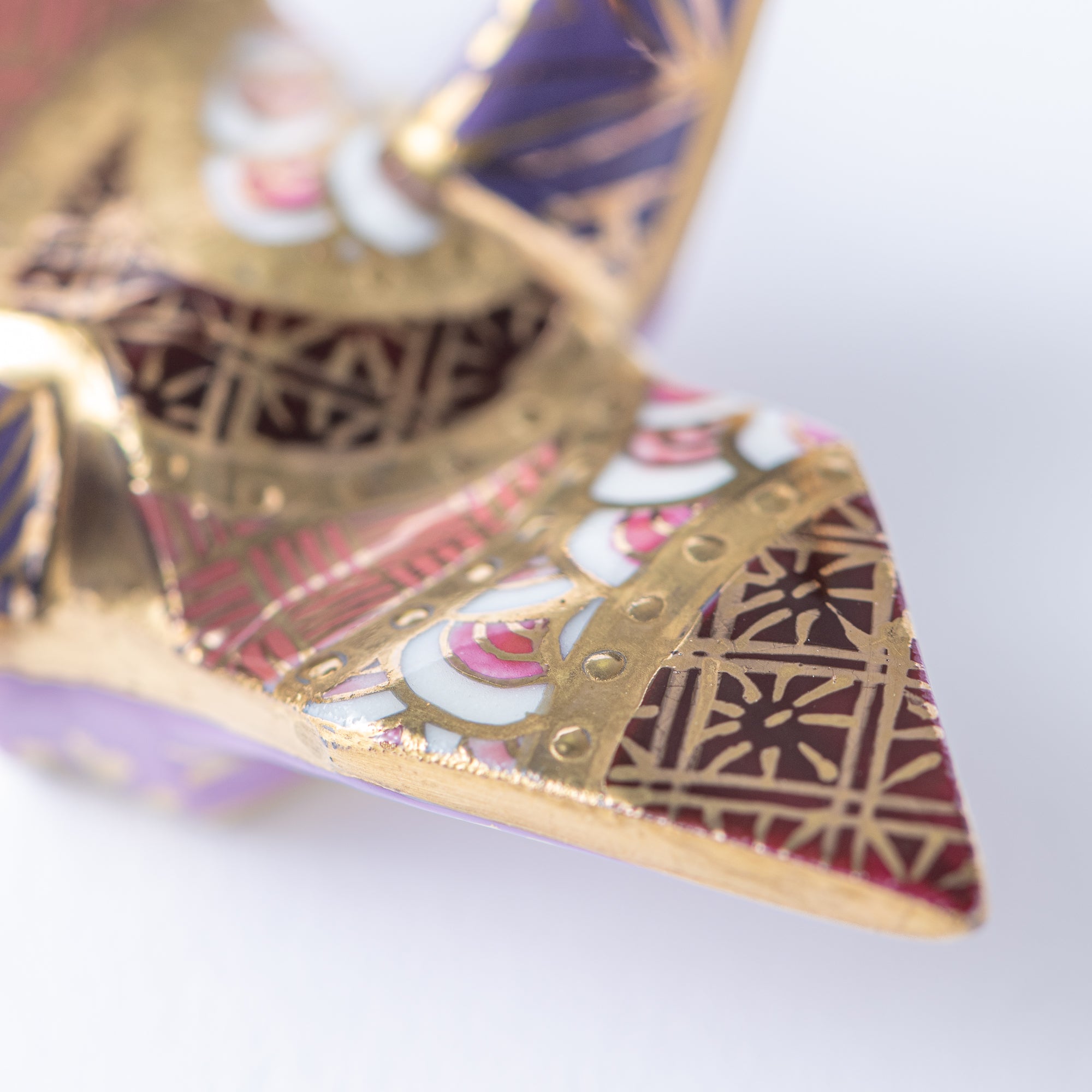 Purple Sunset Crane Ornament