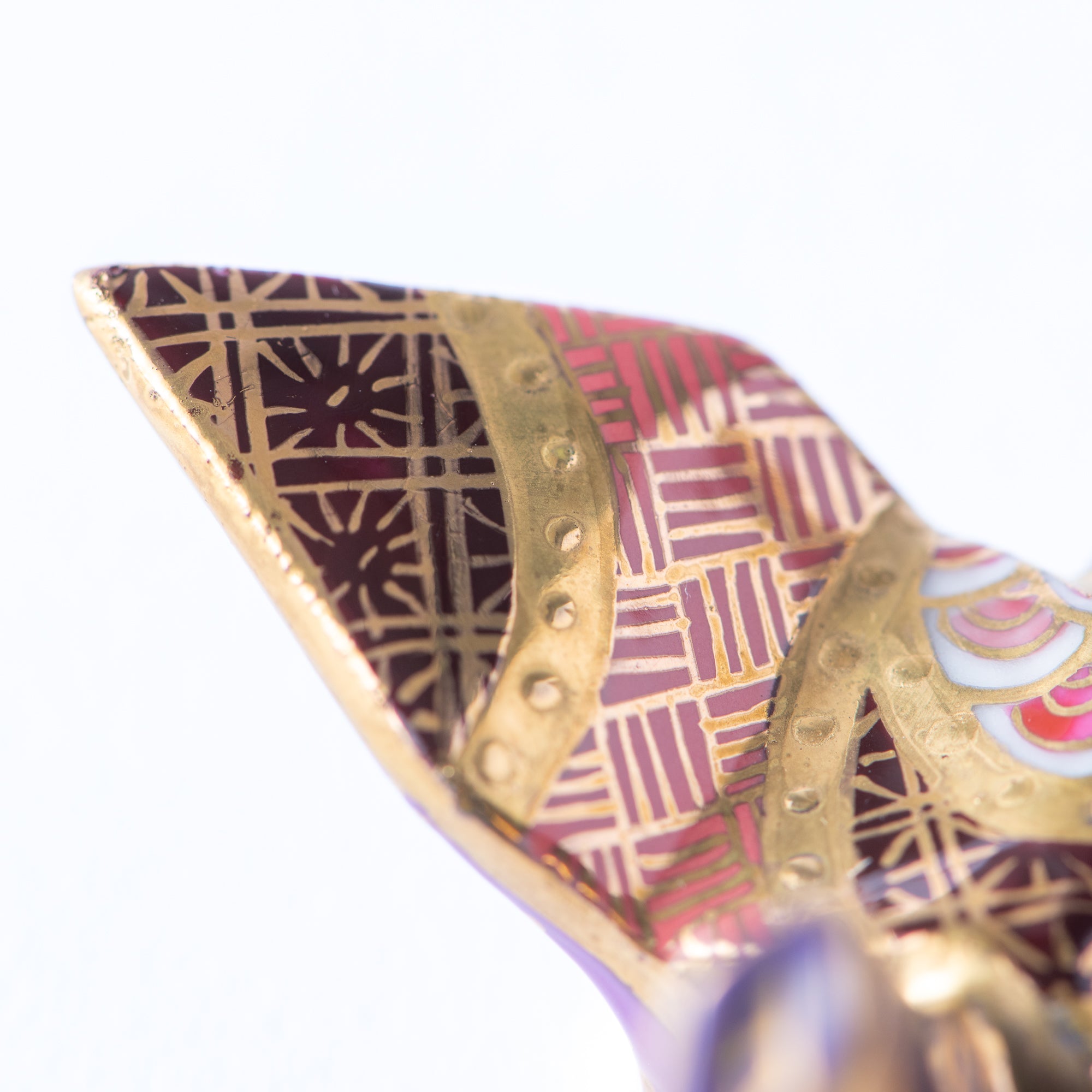 Purple Sunset Crane Ornament