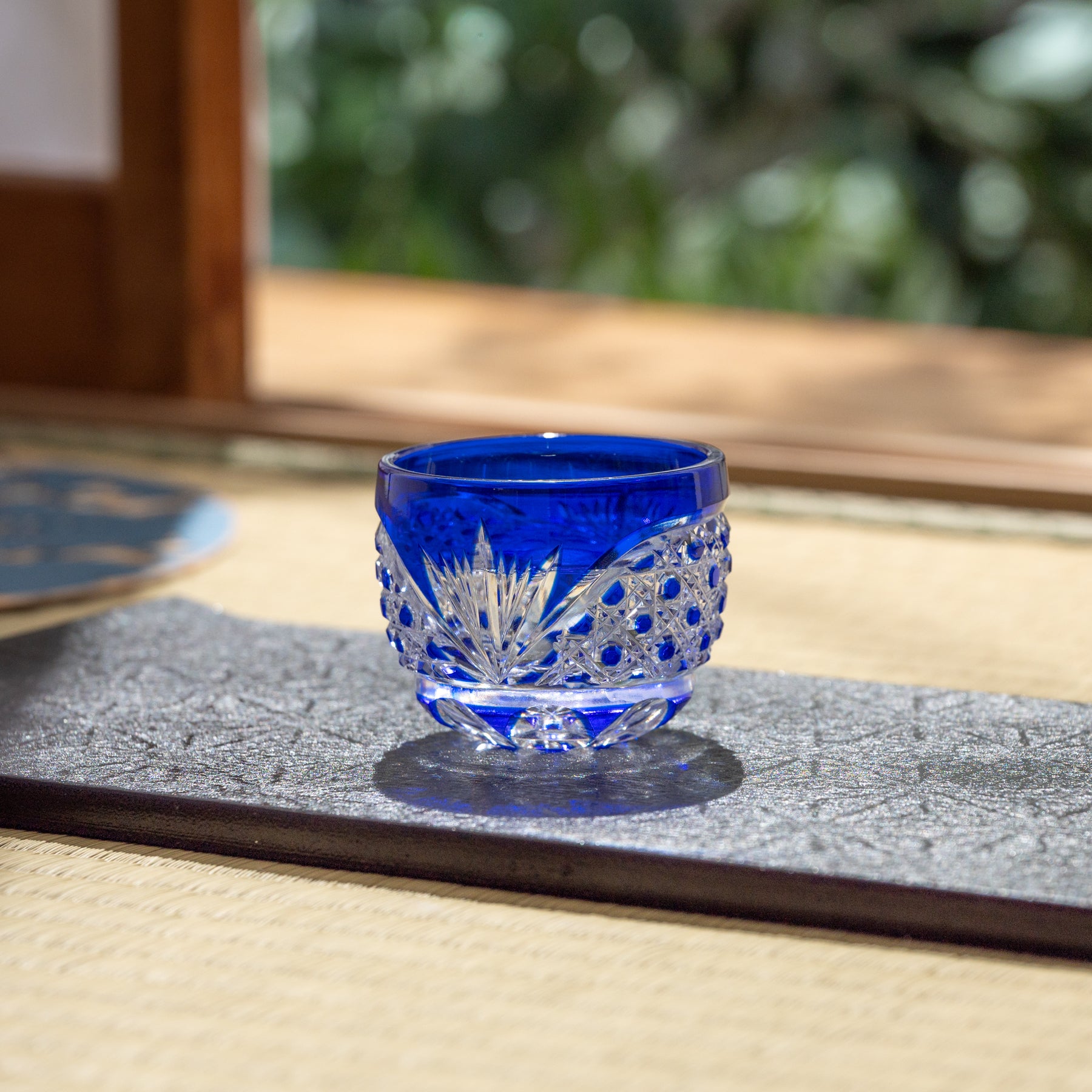 Lapis Lazuli Crystal Guinomi Sake Cup