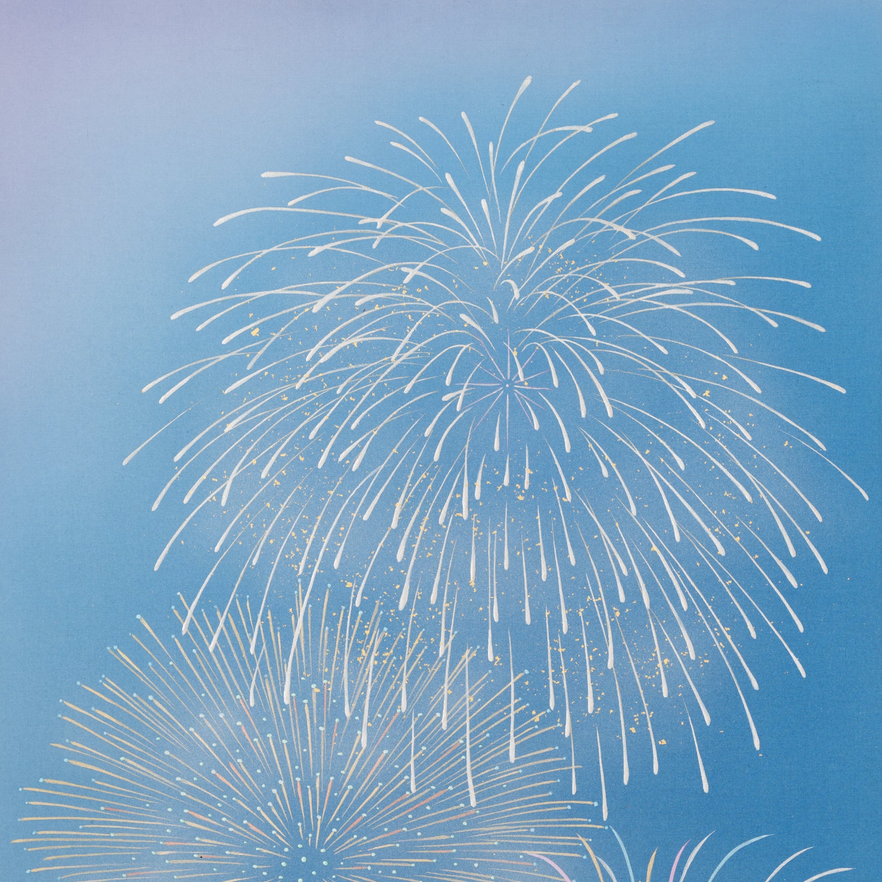 Fireworks Kakejiku Hanging Scroll