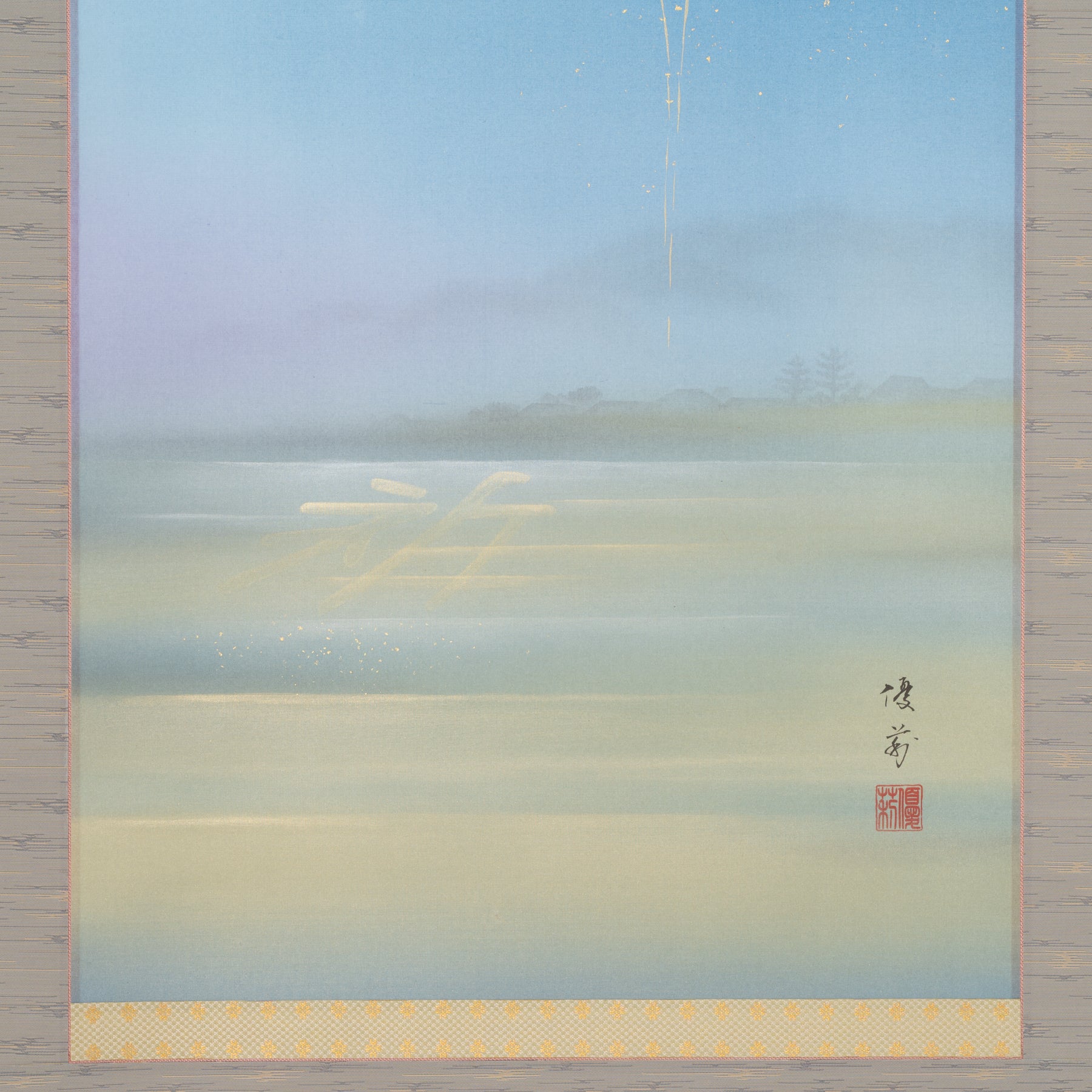 Fireworks Kakejiku Hanging Scroll