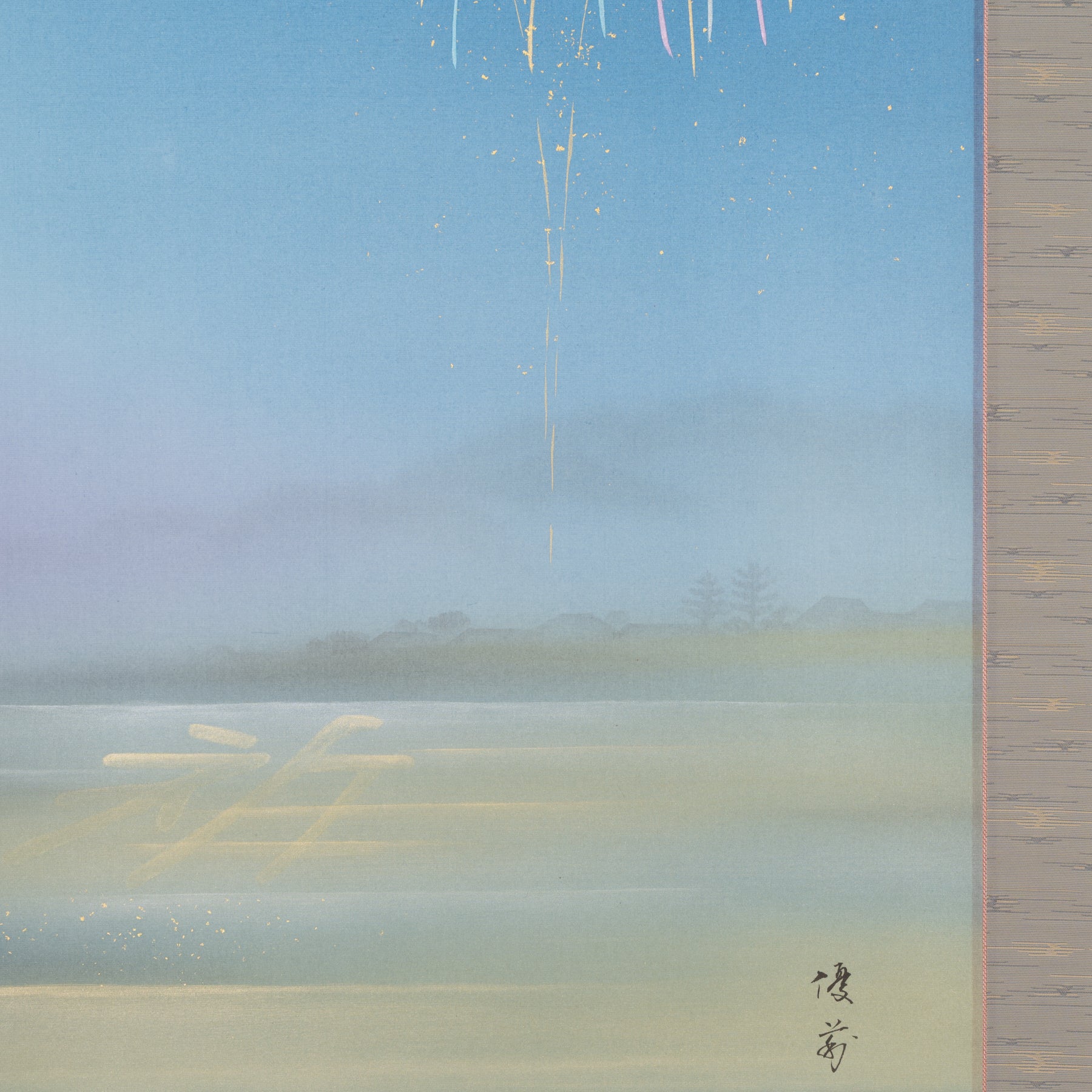 Fireworks Kakejiku Hanging Scroll