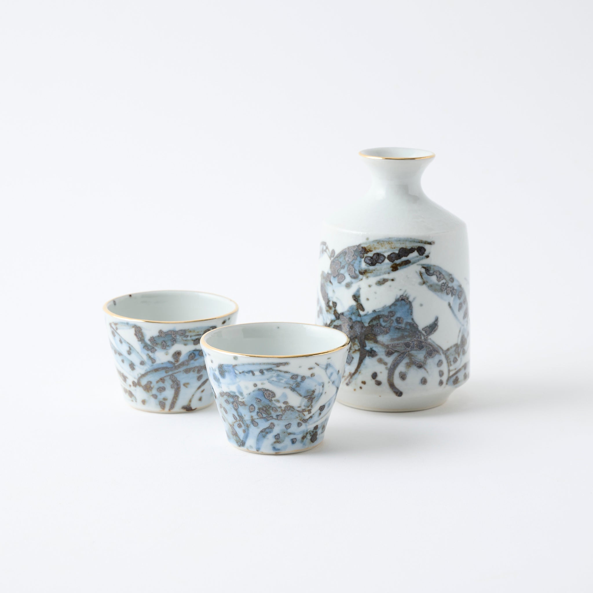 Sake-Set „Meerestiere in Blau"