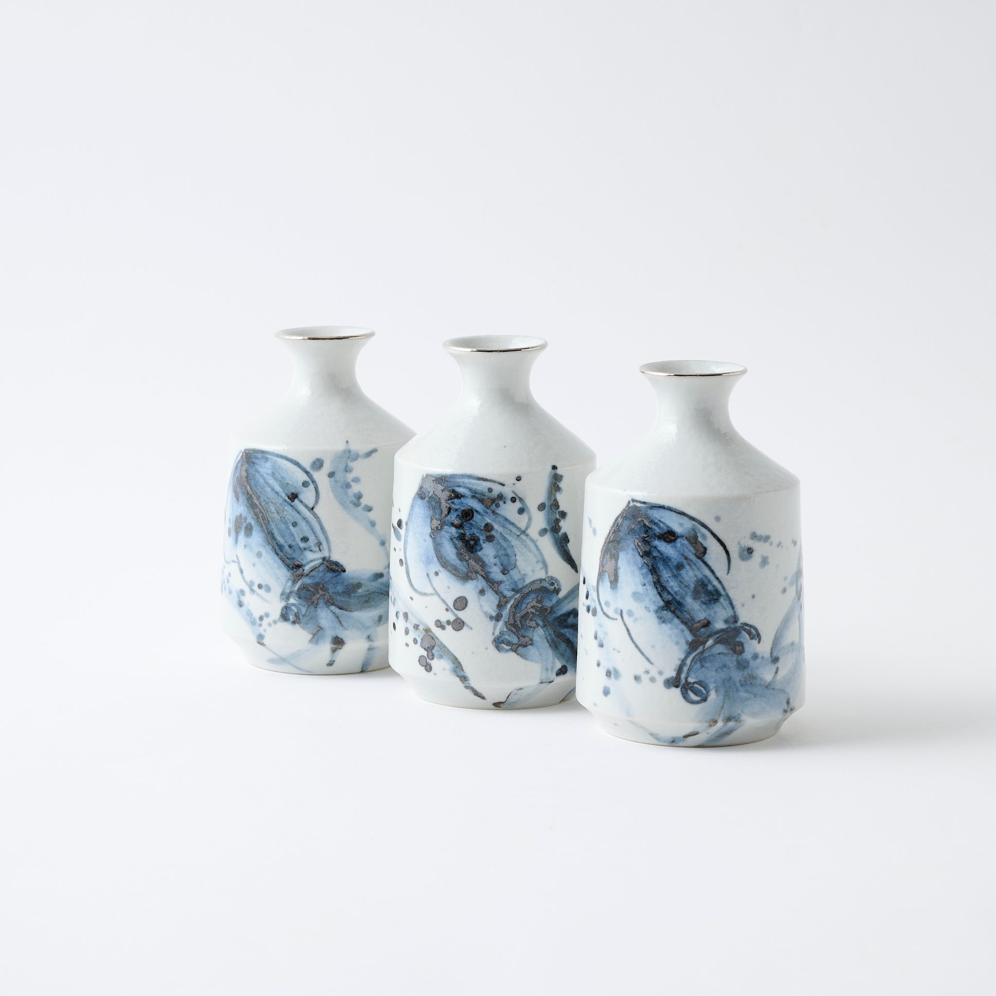 Sake-Set „Meerestiere in Blau"