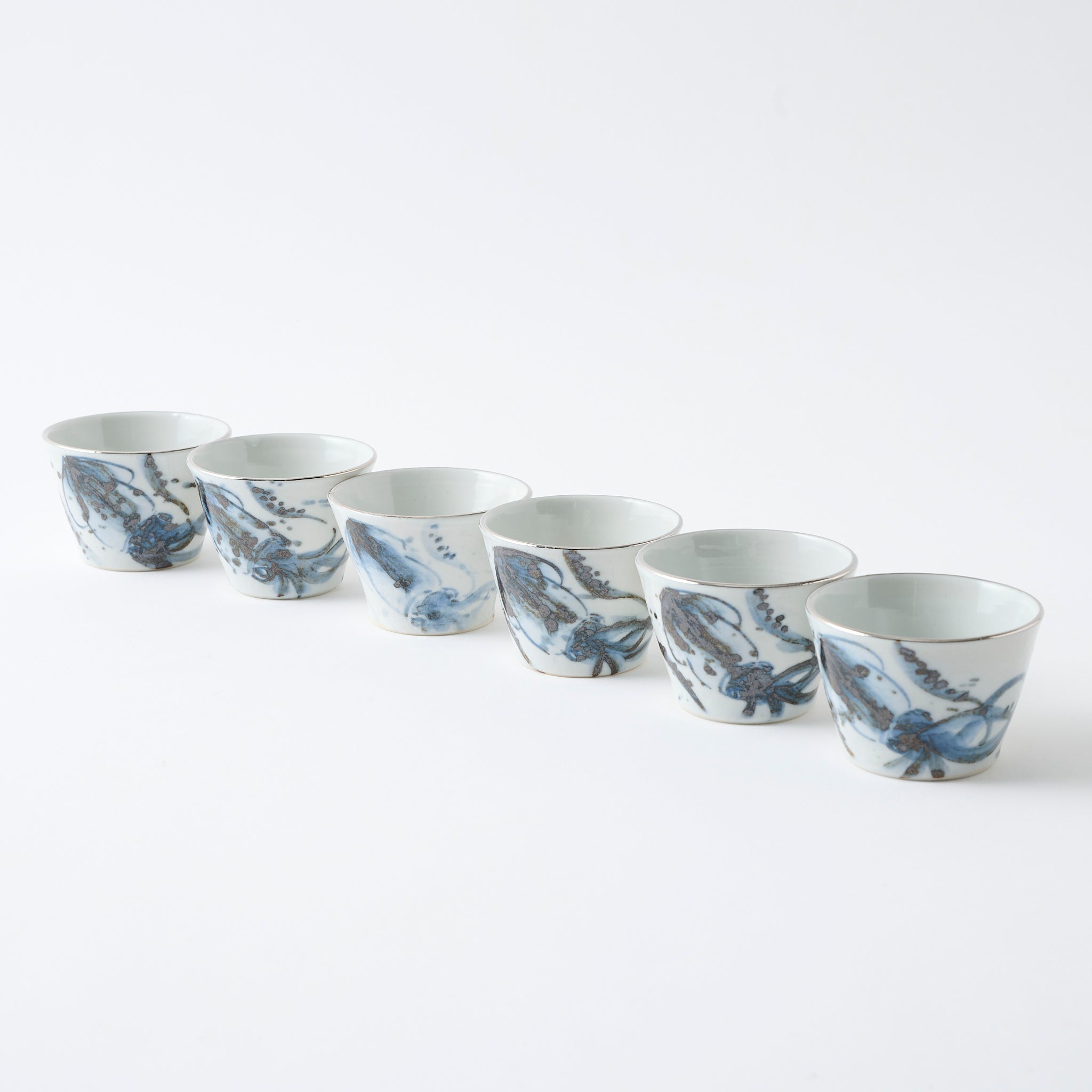 Sake-Set „Meerestiere in Blau"
