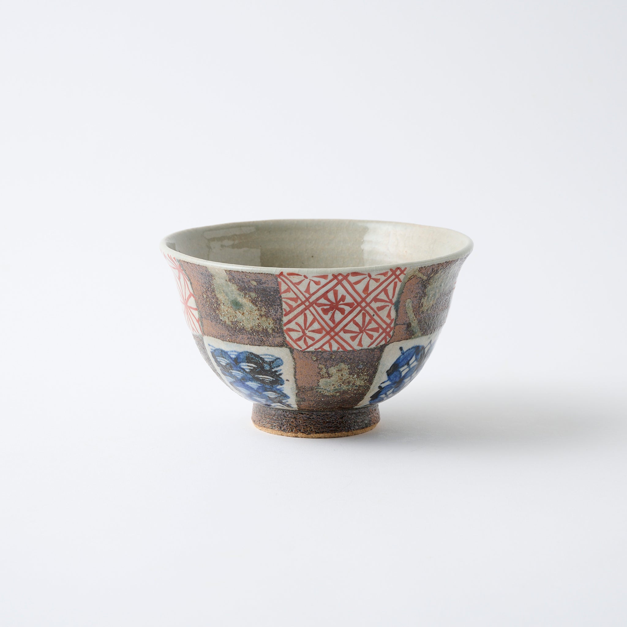 Checkered Pattern Donburi Bowl 6.2 in