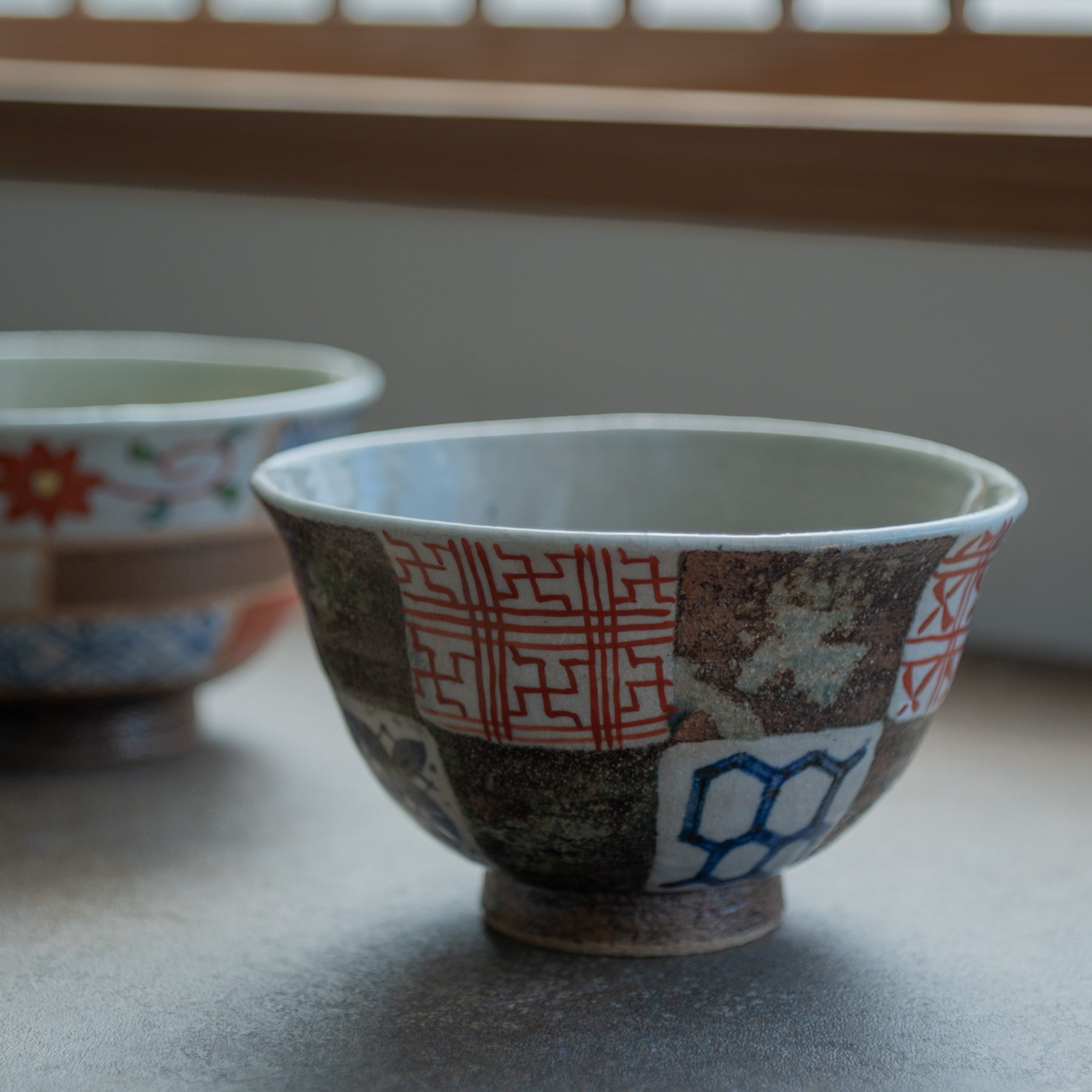 Donburi-Schüssel mit Karomuster, 15,7 cm