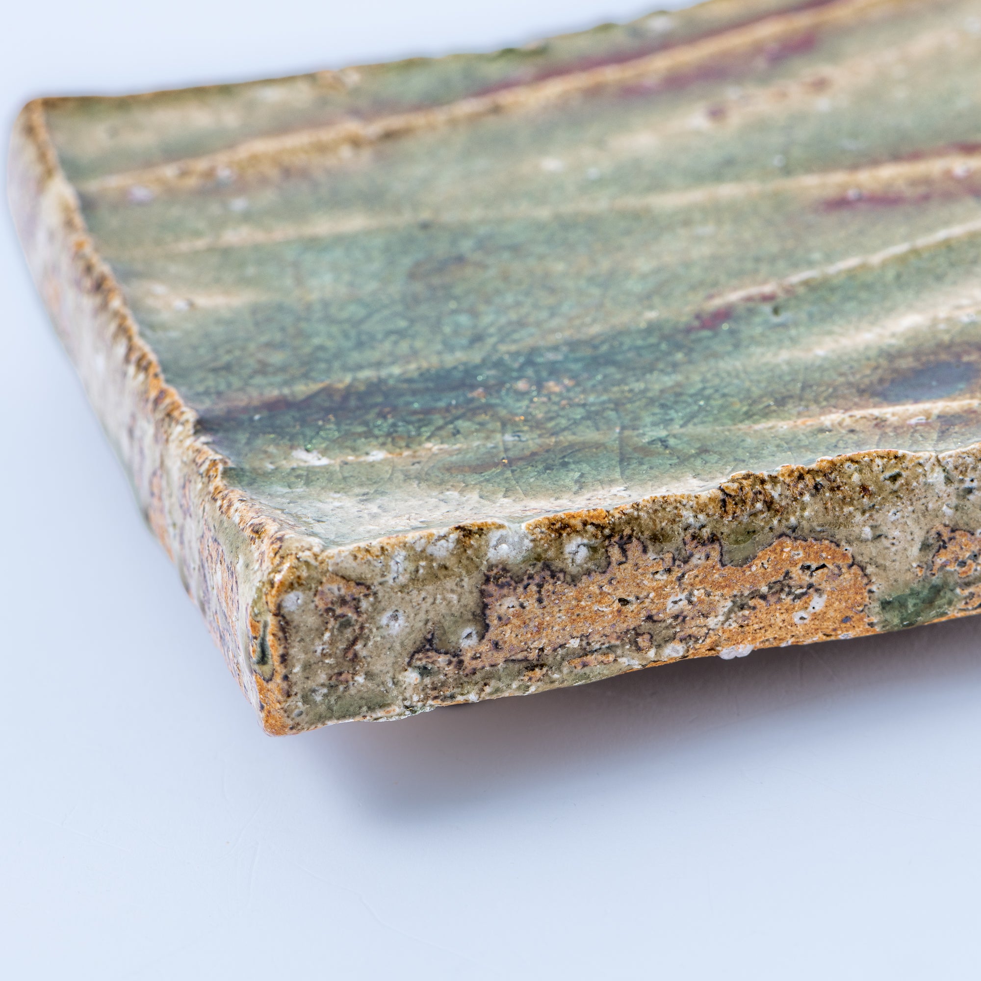 Iga Green and Red Square Side Plate