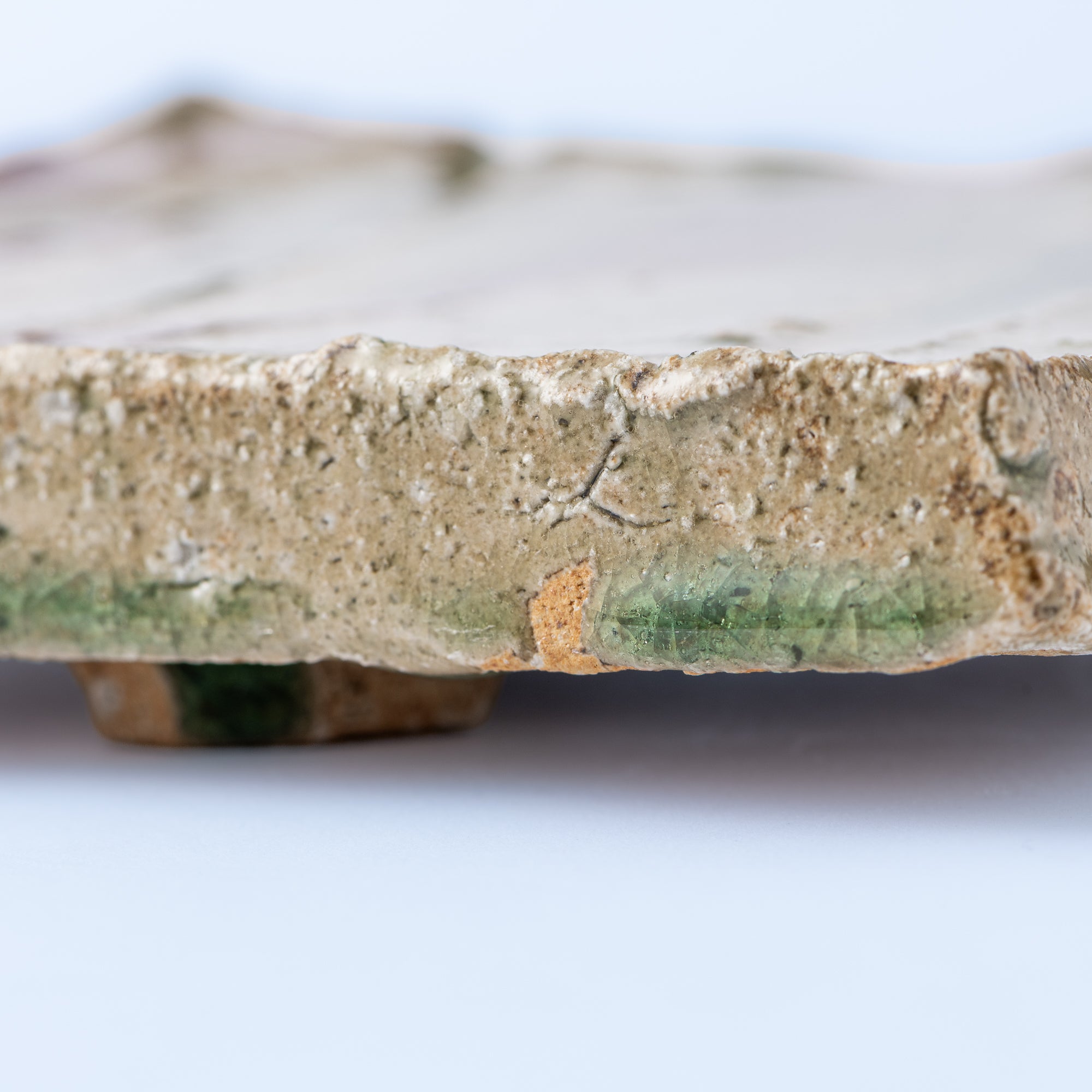 Iga Green and Red Square Side Plate