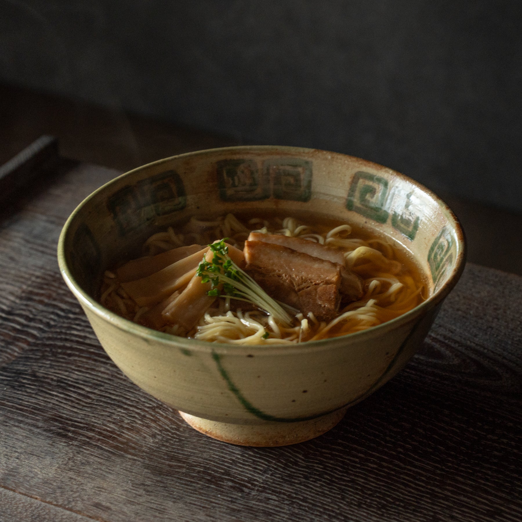 Muted Thunder Pattern Ramen Bowl 7.7 in
