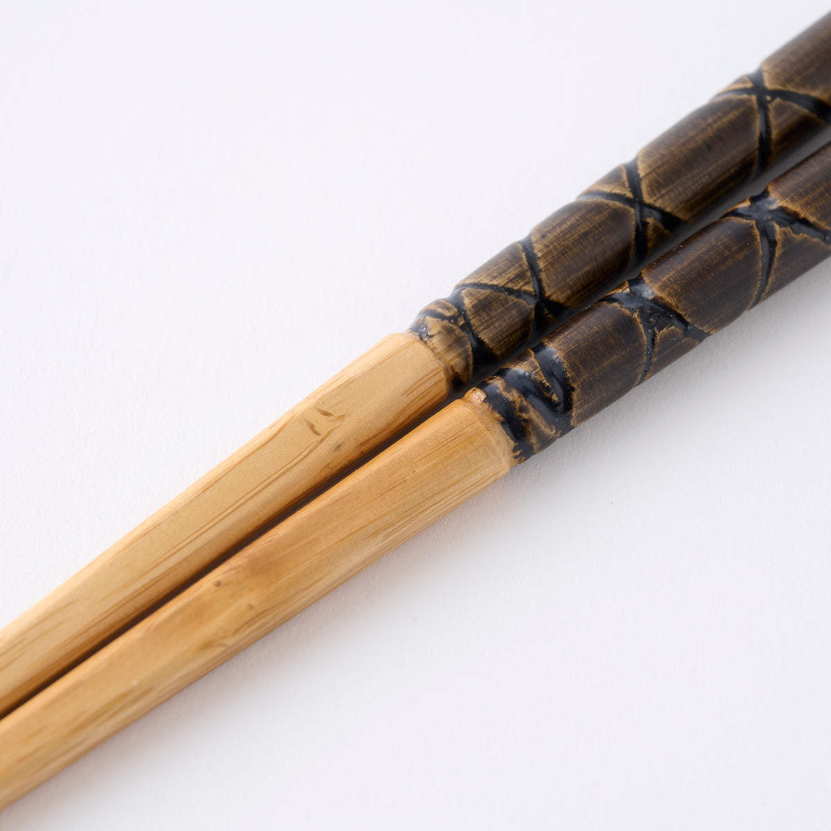 Baguettes épaisses à motif grain de bambou écaille de tortue