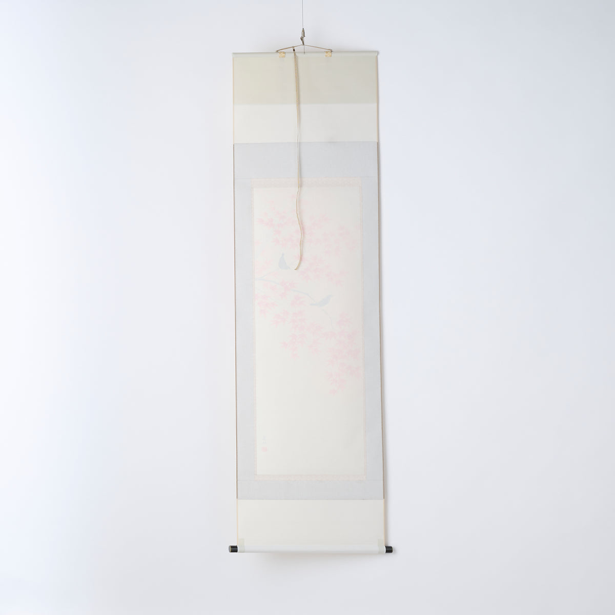 Autumn Leaves and Two Birds Kakejiku Hanging Scroll