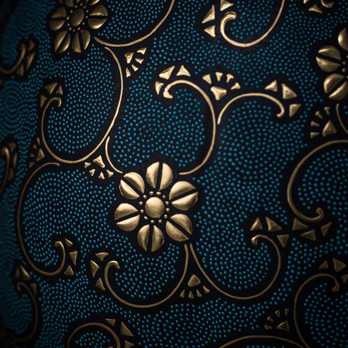 Morikin Floral Arabesque Aochibu Ovale Vase
