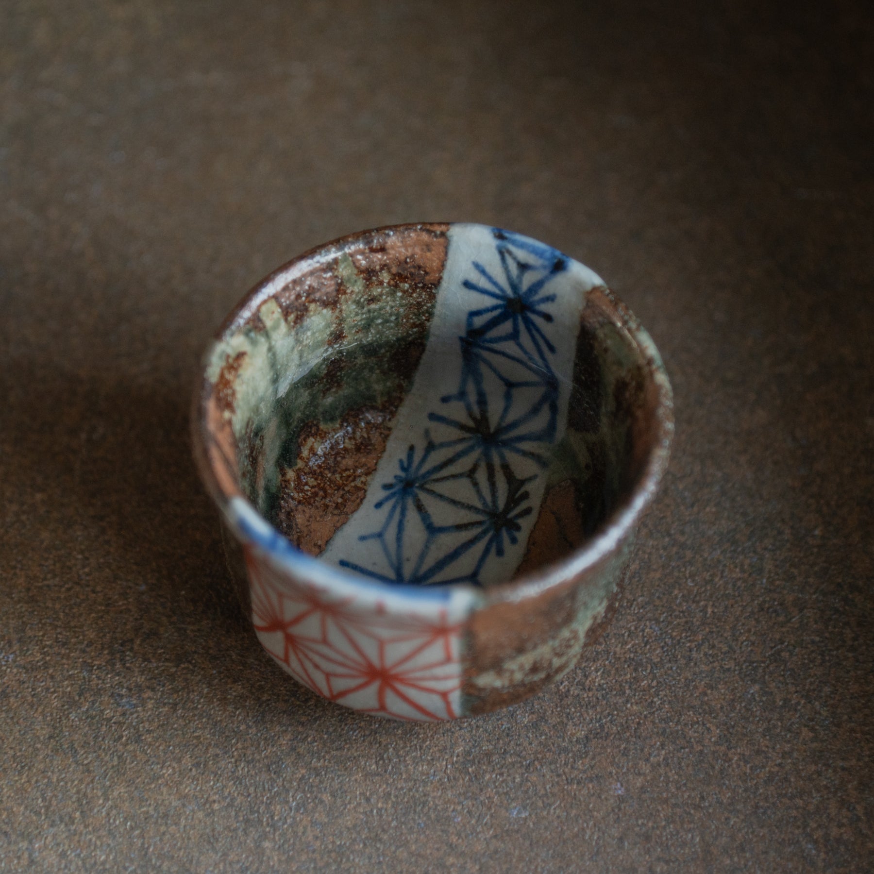 Guinomi Sake-Becher im Hanfblatt-Design