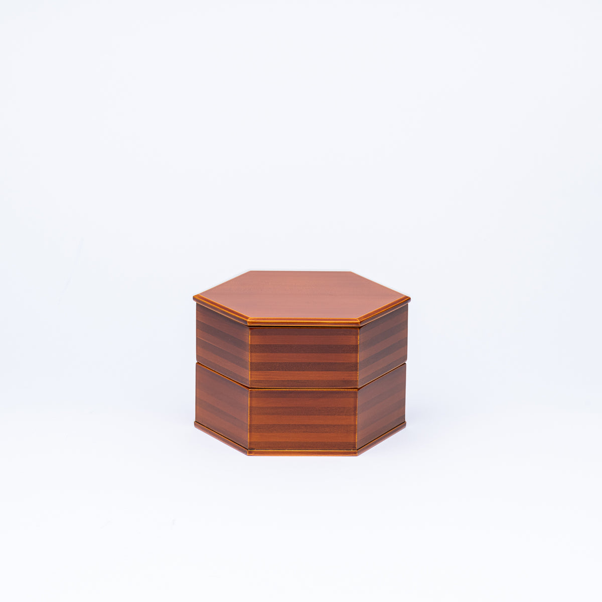 Golden Amber Hexagonal Jubako Bento Box