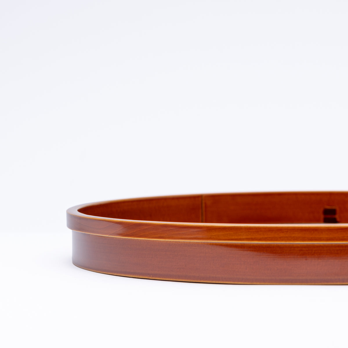 Golden Amber Bentwood Round Tray