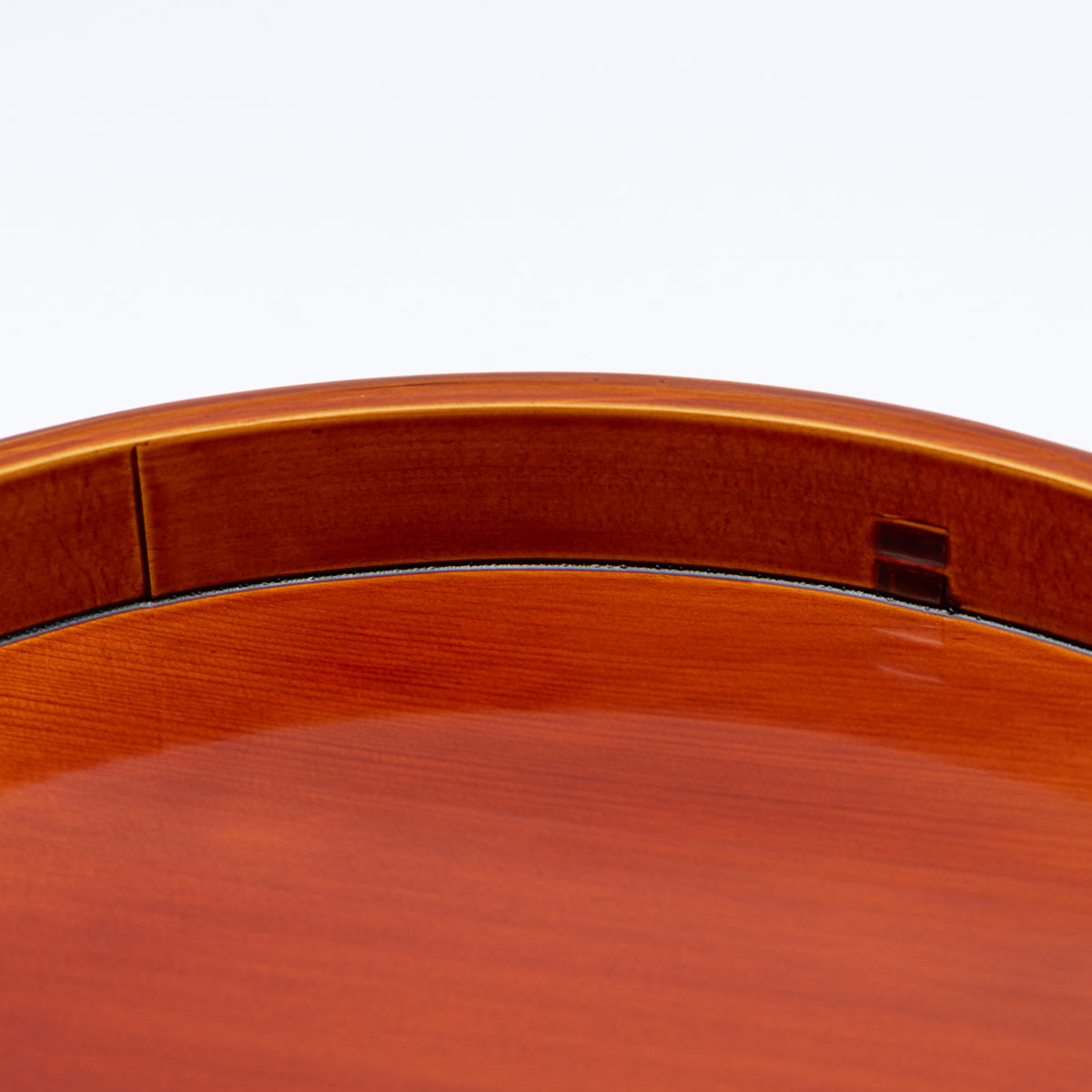 Golden Amber Bentwood Round Tray