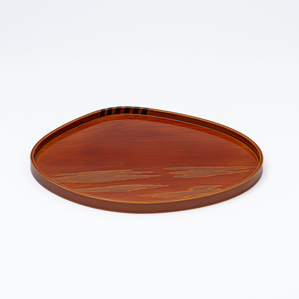 Golden Amber Clam-Shaped Tray