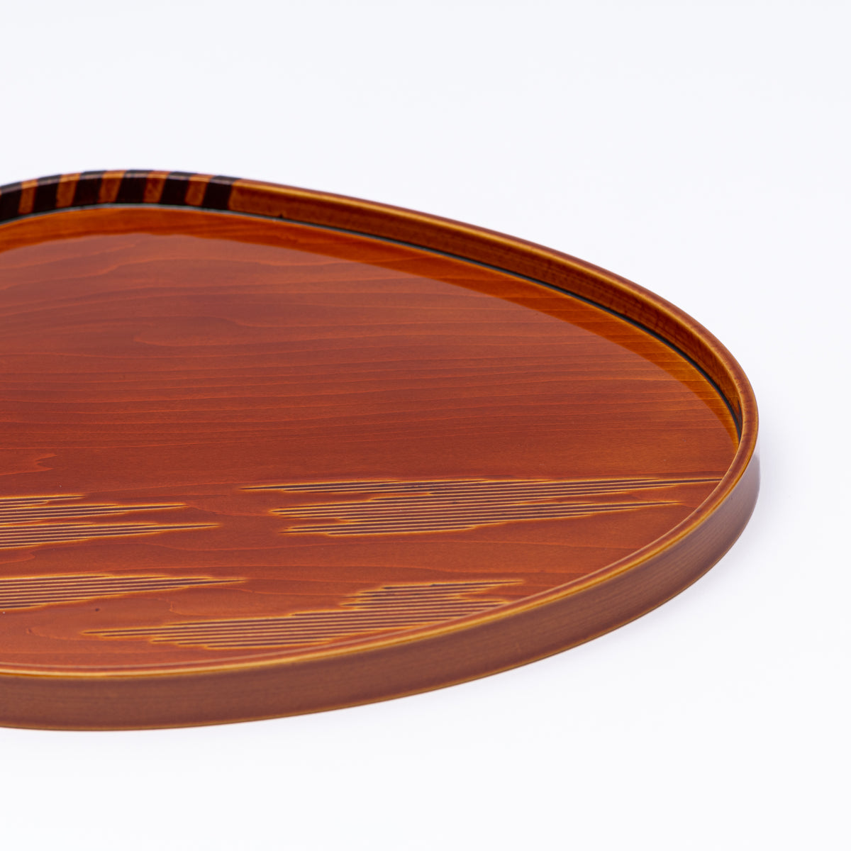 Golden Amber Clam-Shaped Tray
