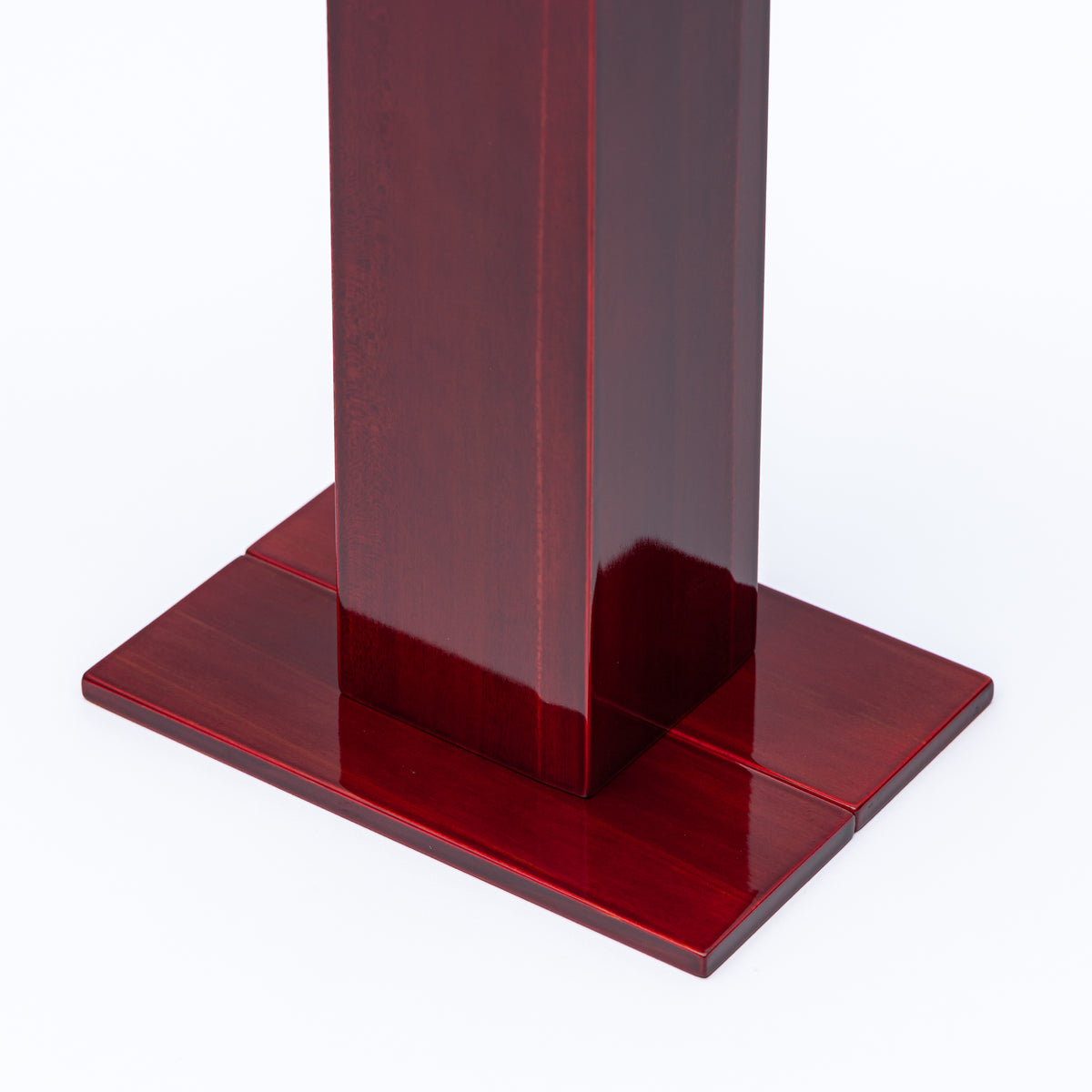 Red Amber Faceted Flower Vase