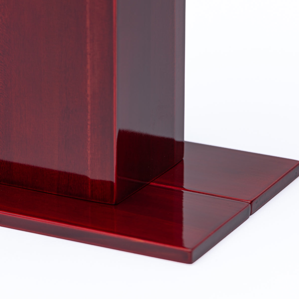 Red Amber Faceted Flower Vase