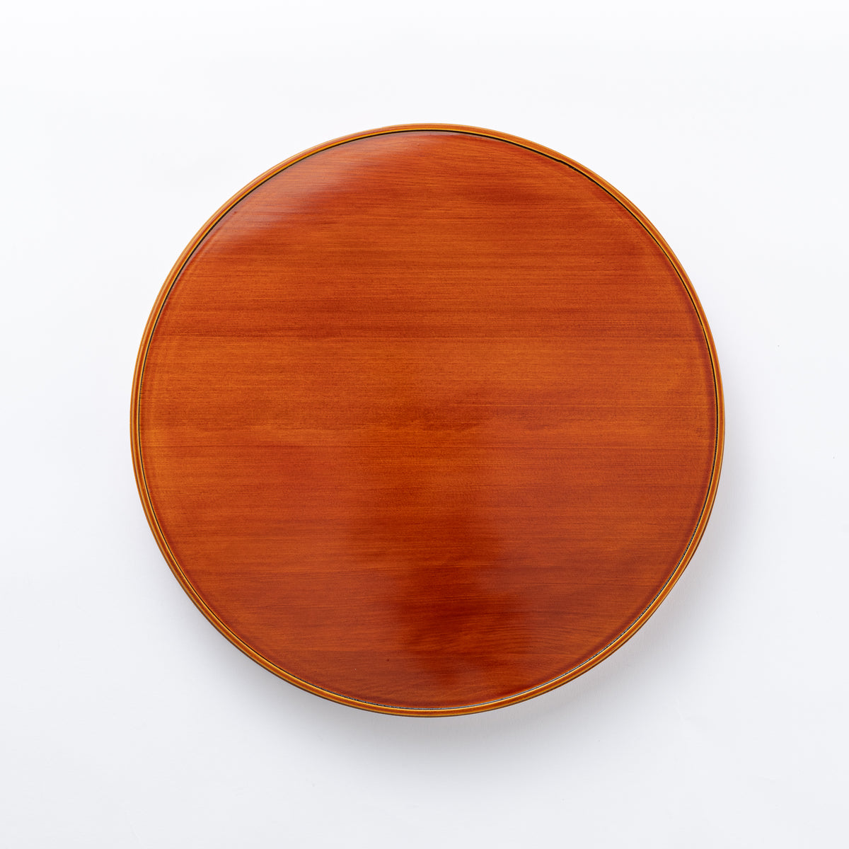 Golden Amber Bentwood Round Tray