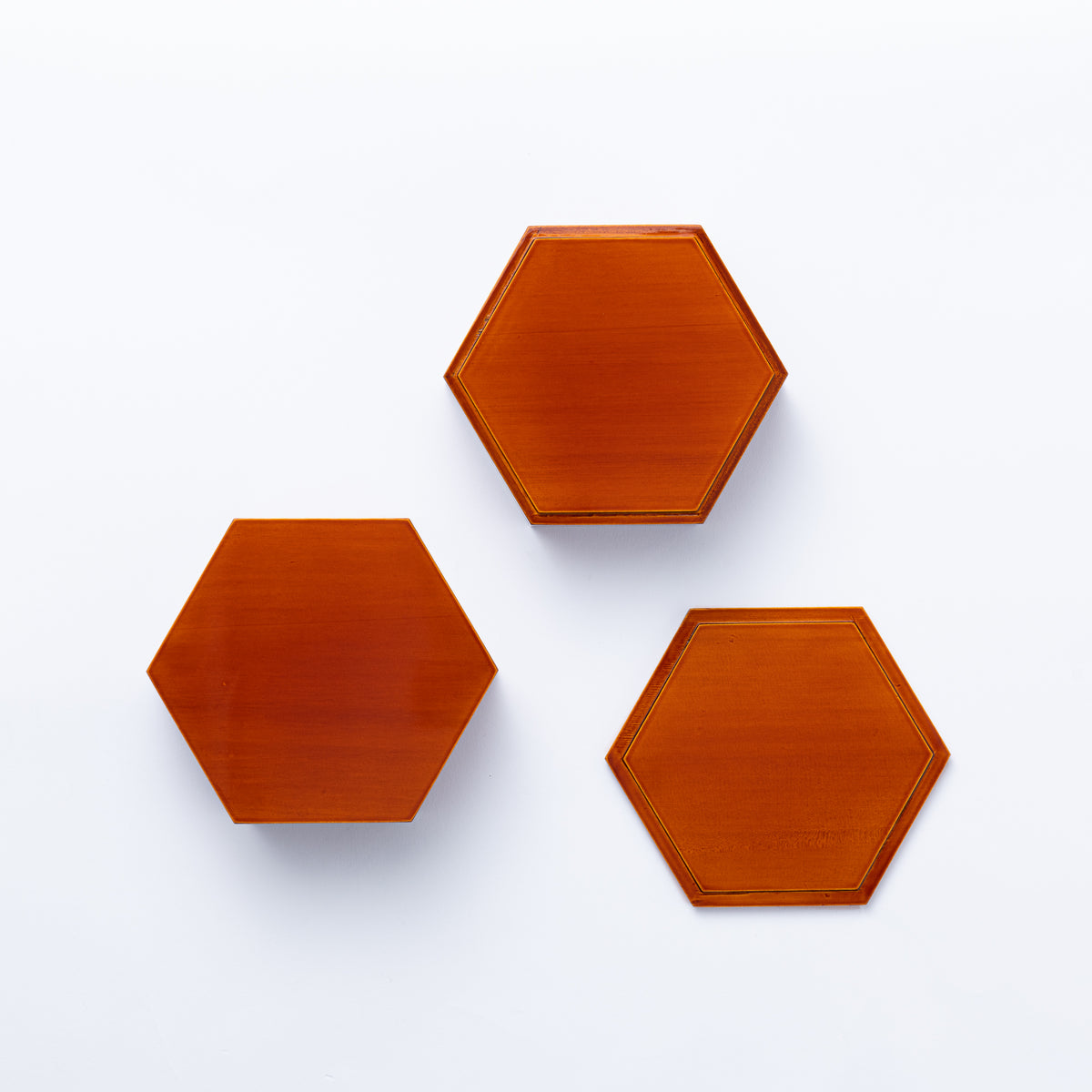 Golden Amber Hexagonal Jubako Bento Box