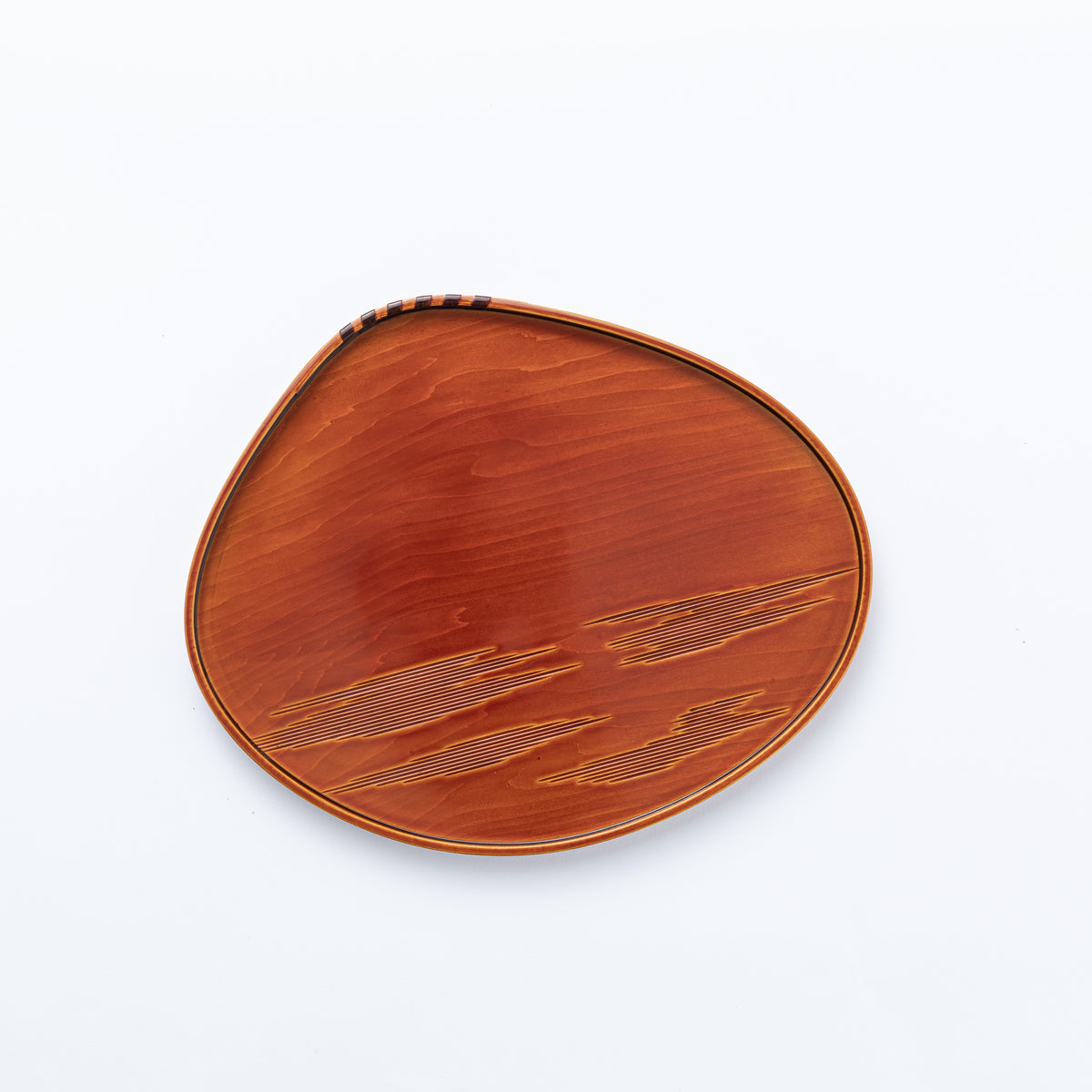 Golden Amber Clam-Shaped Tray