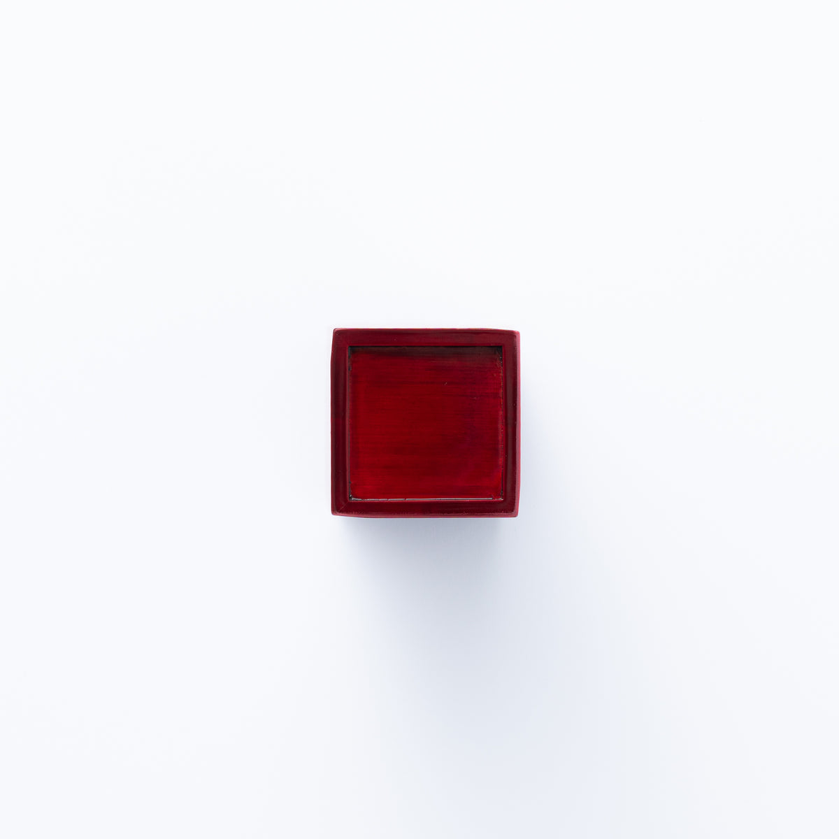 Red Amber Faceted Flower Vase