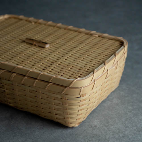 Bento-Box aus gewebtem Bambus L
