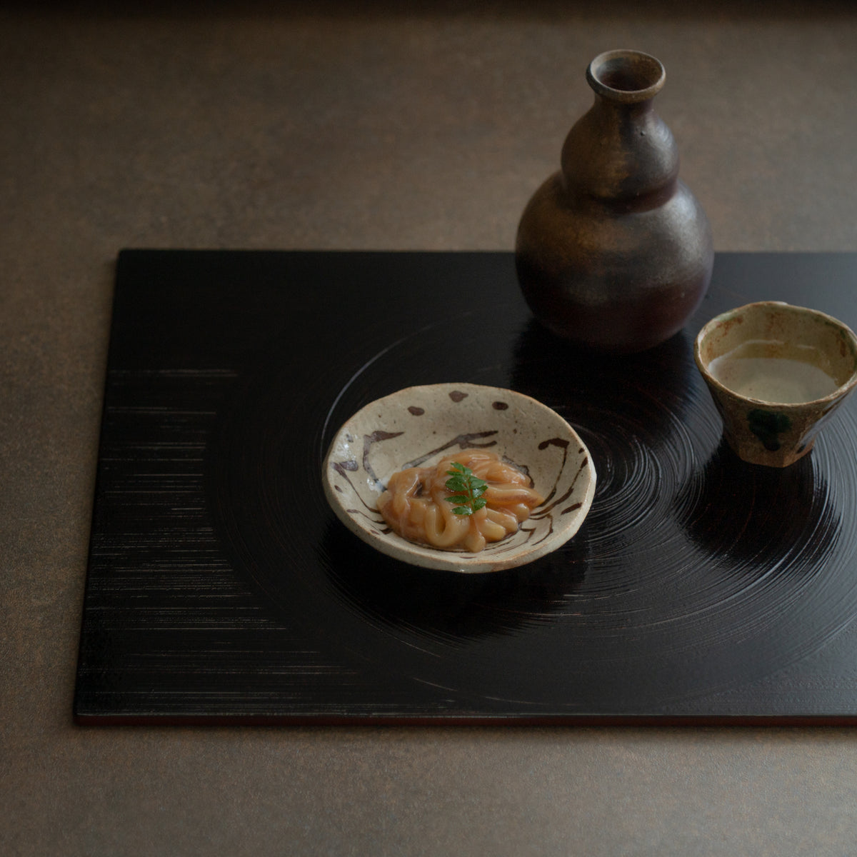 Zweiseitige Hakeme-Kreis-Kaiseki-Tischunterlage