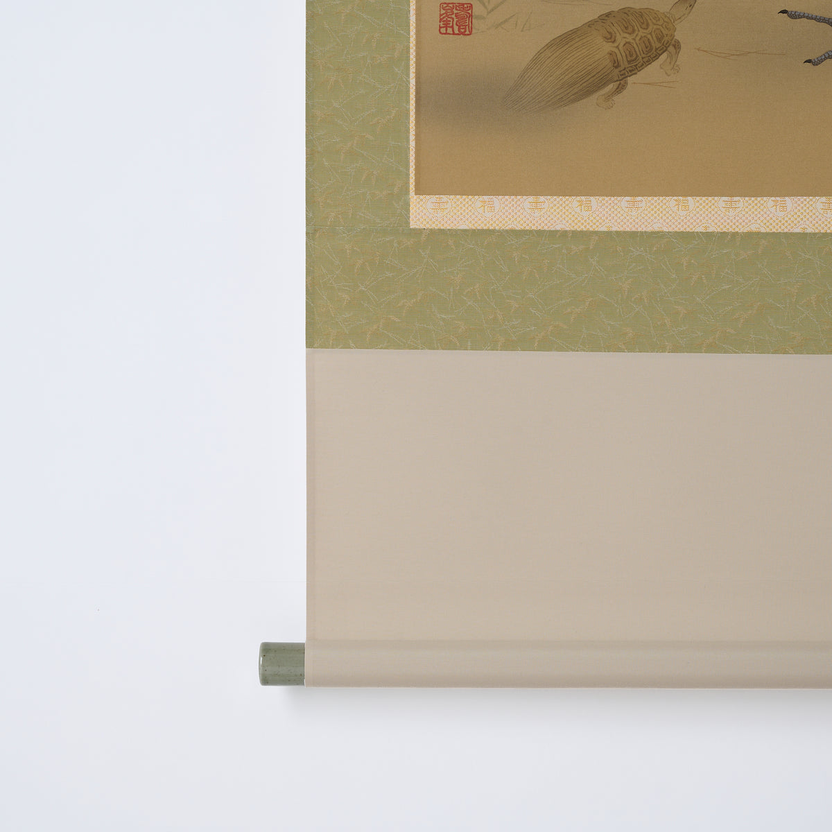 Cranes and Turtles Kakejiku Hanging Scroll