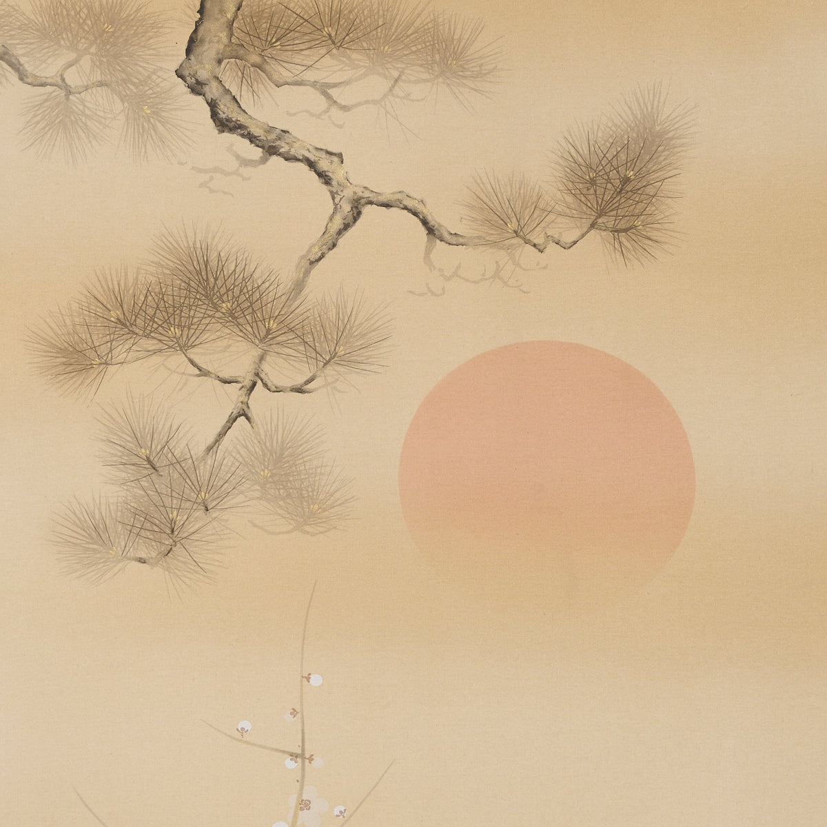 Cranes and Turtles Kakejiku Hanging Scroll