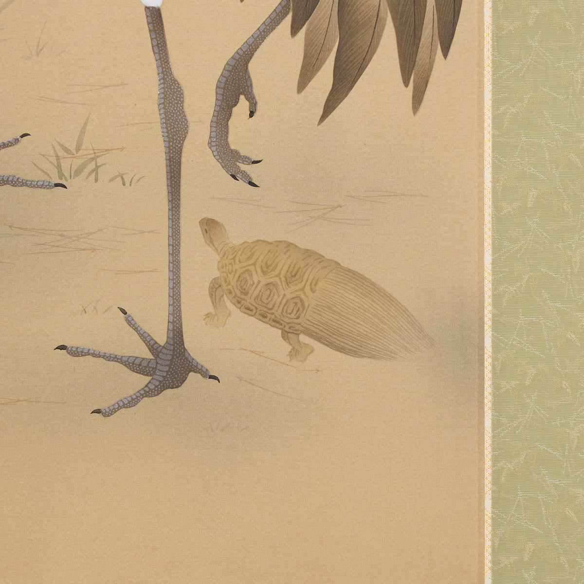 Cranes and Turtles Kakejiku Hanging Scroll