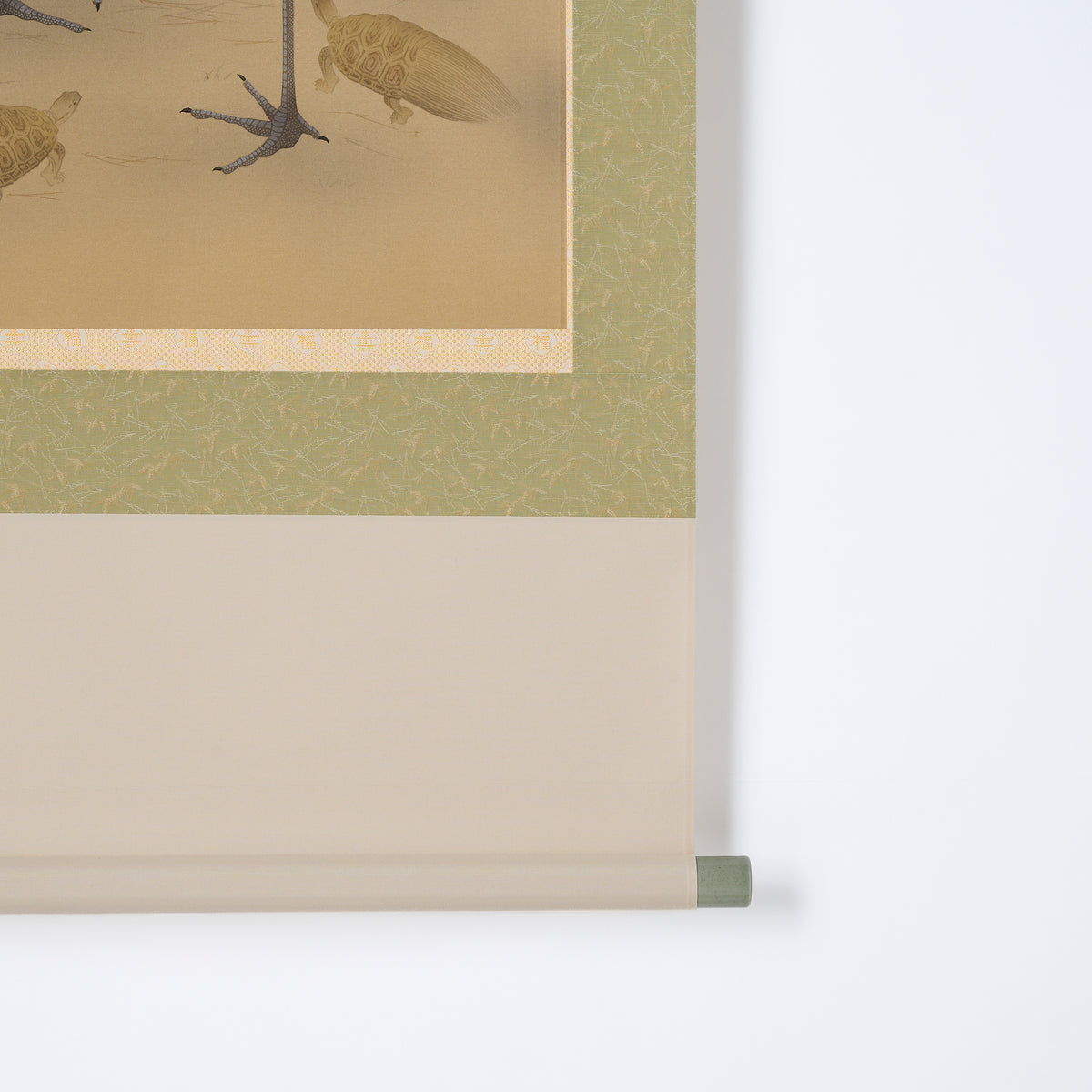 Cranes and Turtles Kakejiku Hanging Scroll