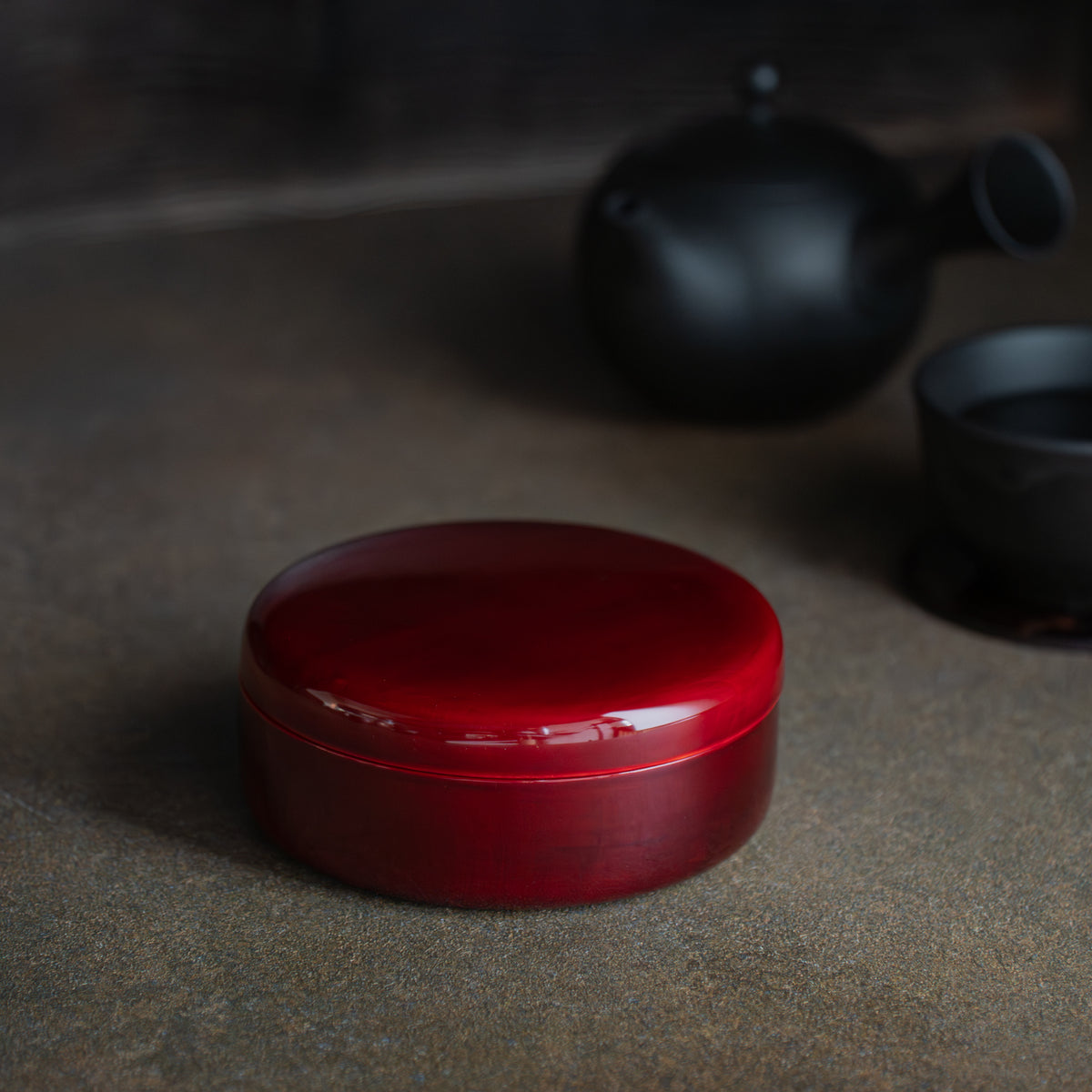 Red Amber Round Candy Box