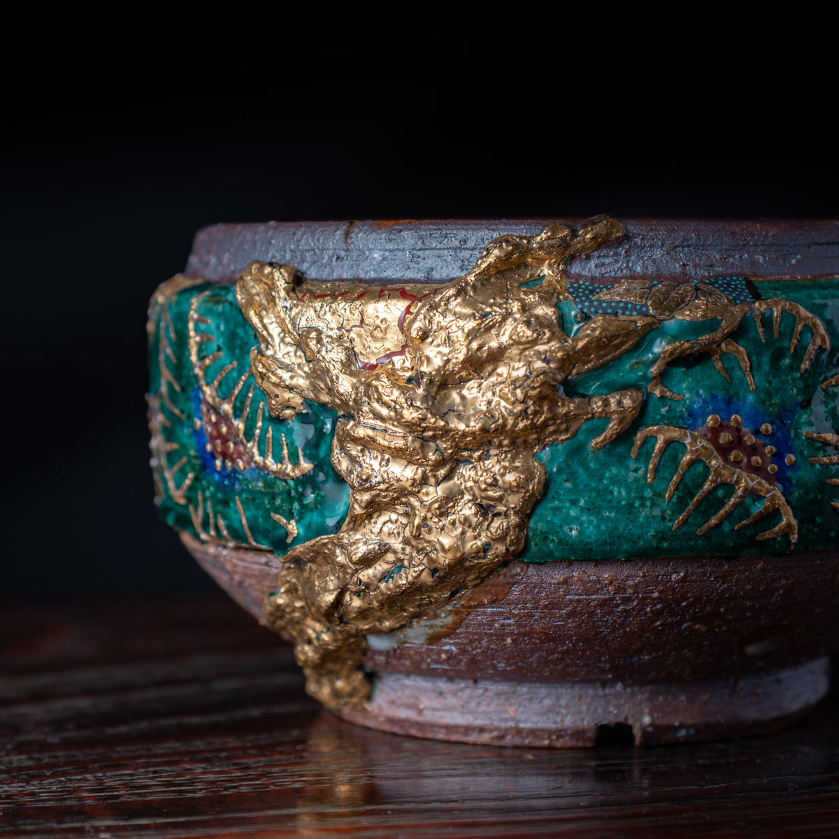 Gold Plum Round Plant Pot