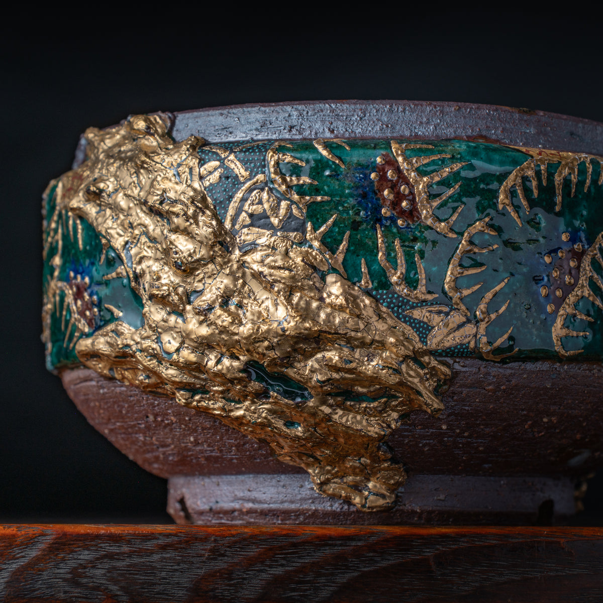 Gold Plum Round Plant Pot
