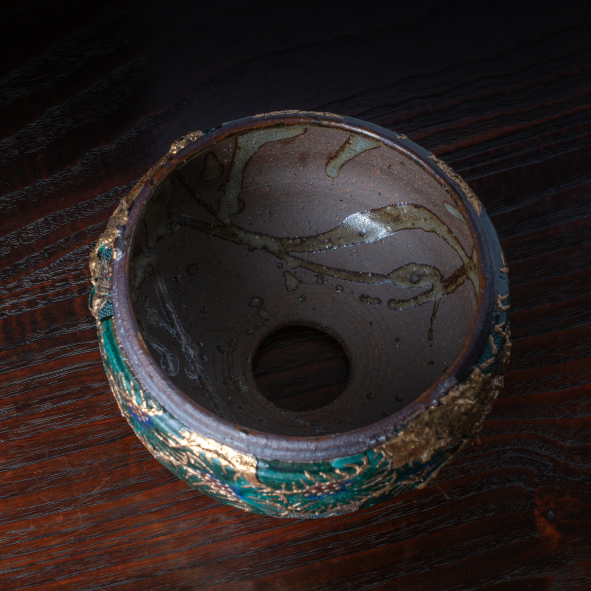 Gold Plum Round Plant Pot