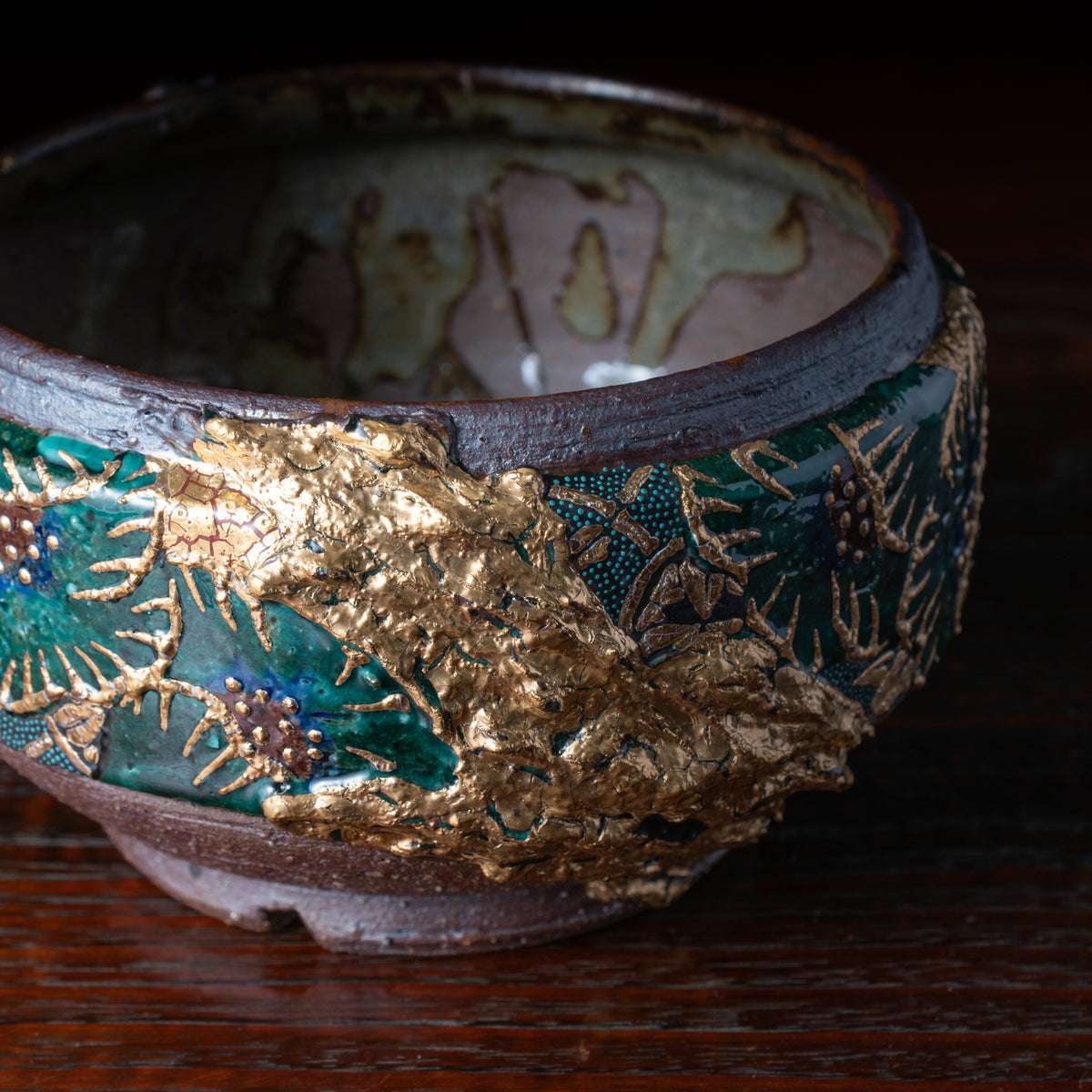 Gold Plum Round Plant Pot
